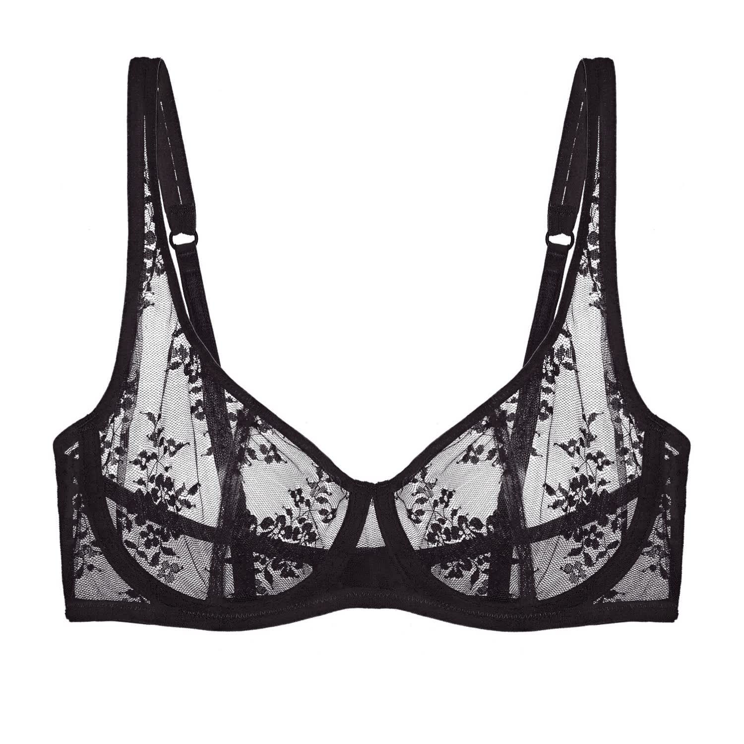 Women&rsquo;s Black Romy Demi Bra Noir | 32D | Journelle