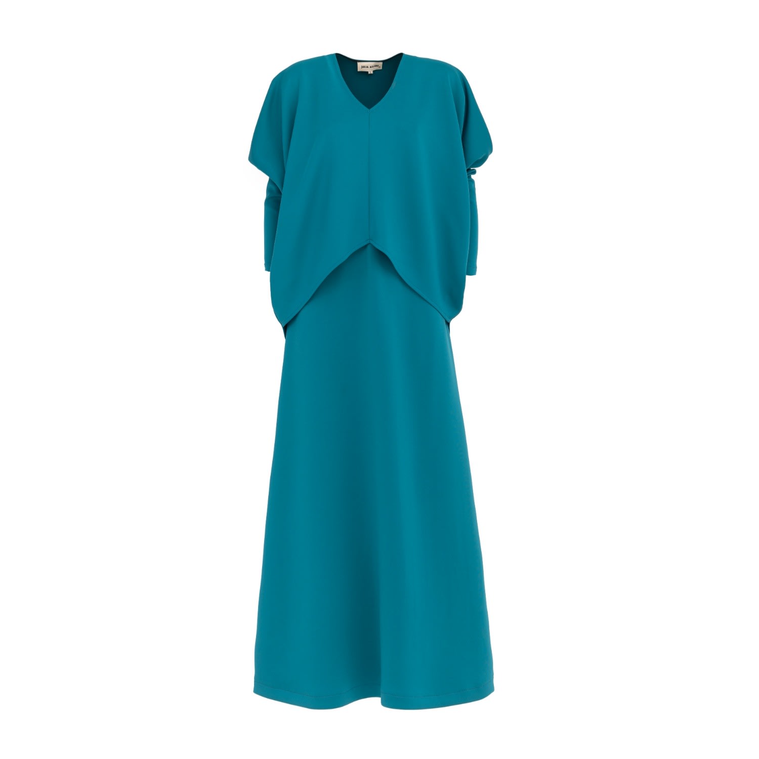 Julia Allert Green Stylish Fall Fashion Blouse And Skirt Set Emerald In Green
