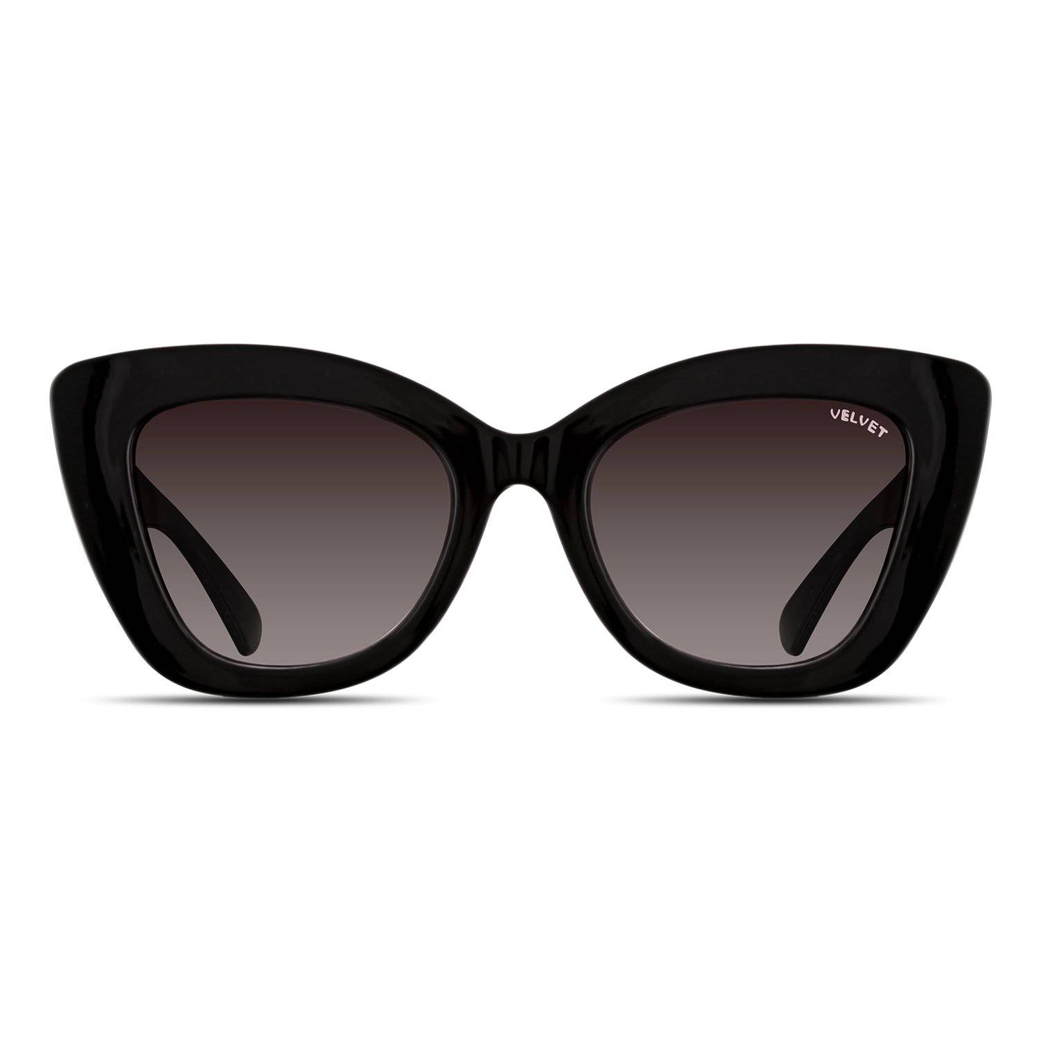 Velvet Eyewear Women's  Cat Eye Sunglass Style - Maya - Black