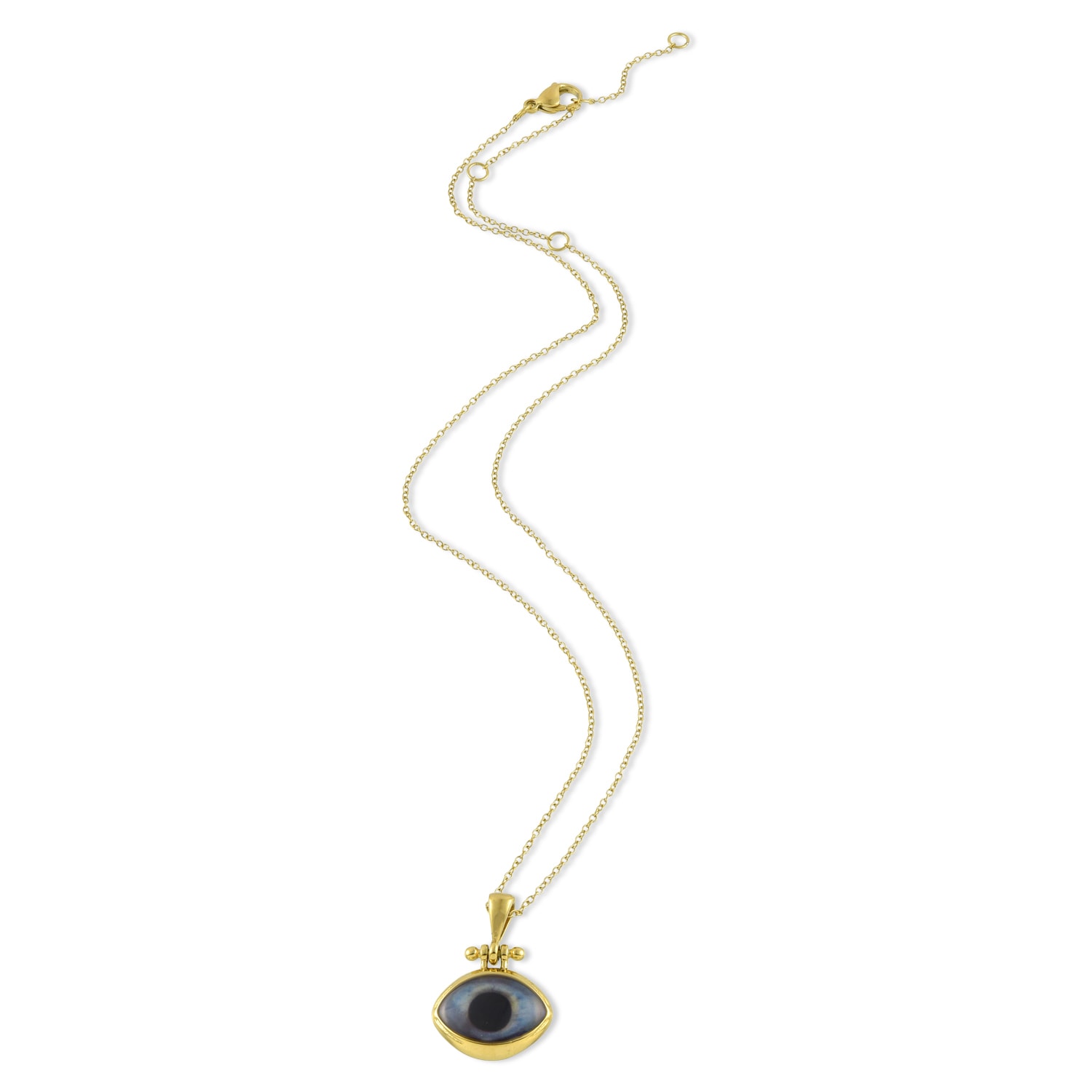 Women’s Gold Evil-Eye Charm Necklace Water Resistance Premium Plating Arvino