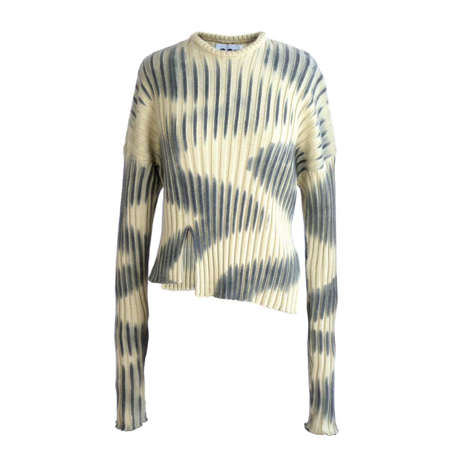 Ccy Currency Women's Yellow / Orange / Blue Sunrise Merino Rib Sweater In Yellow/orange/blue