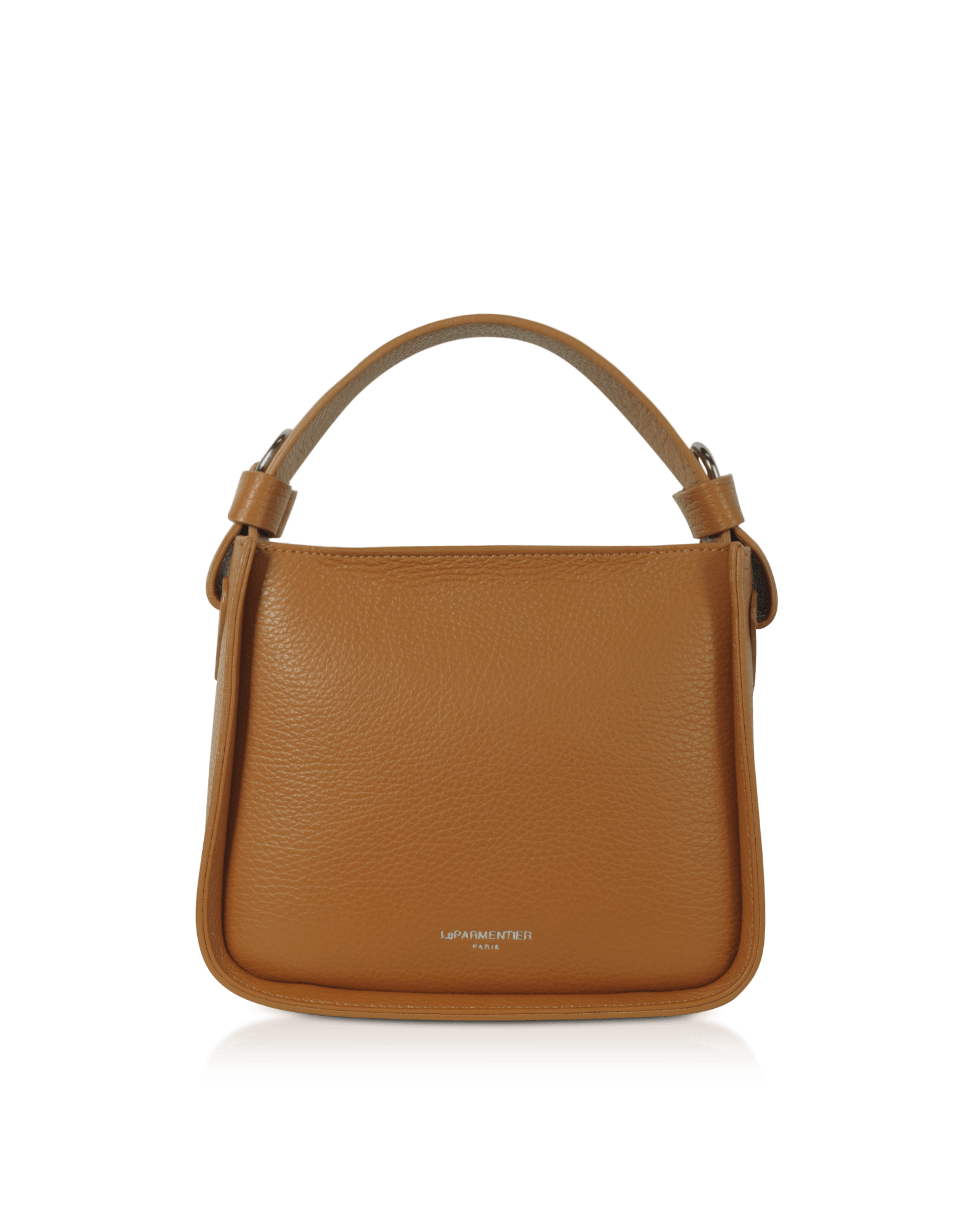 Le Parmentier Women's Duplo Small Hammered Leather Top Handle Bag - Brown In Brown