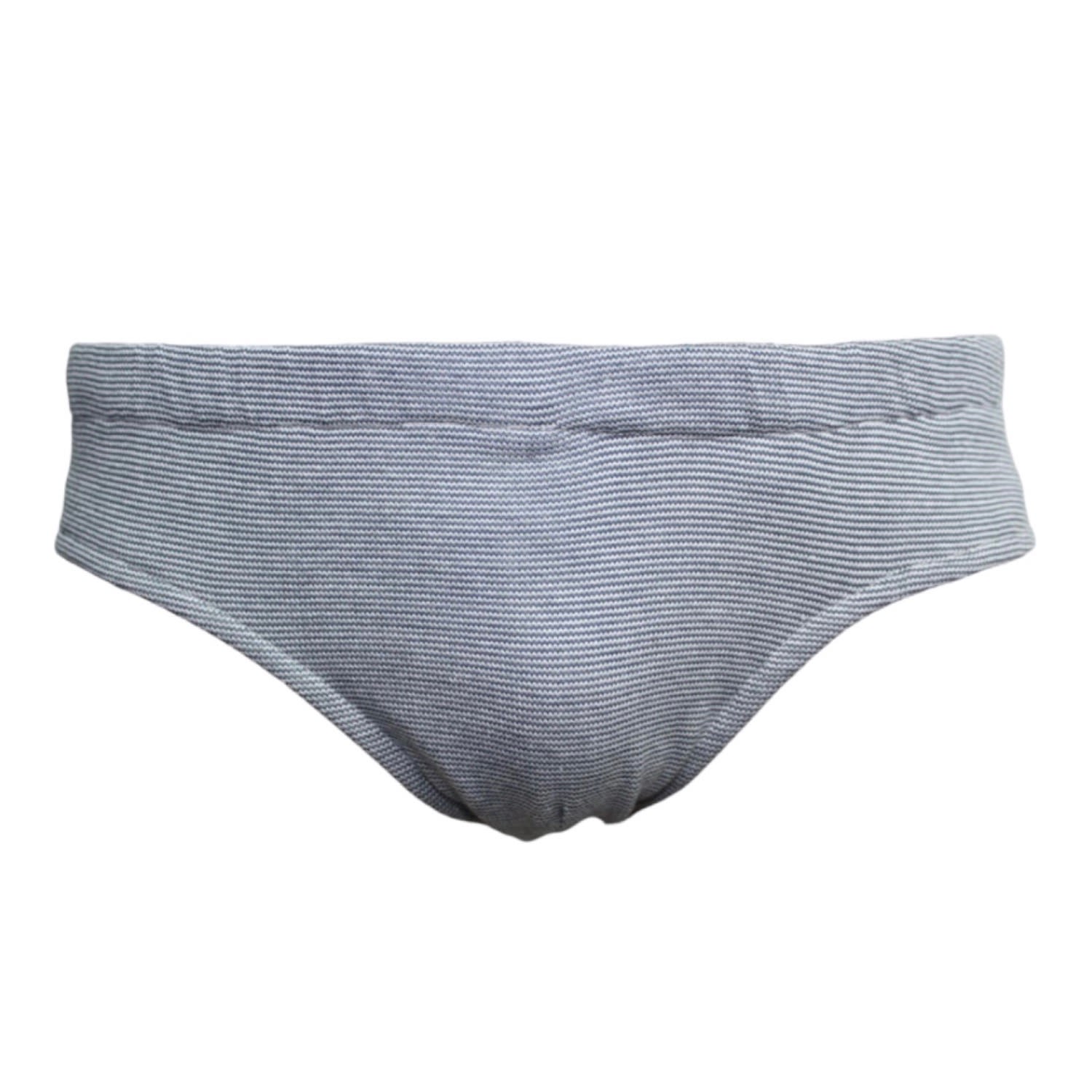 Men’s Grey / White Thao Swim Brief - Grey, White Medium Maria Aristidou