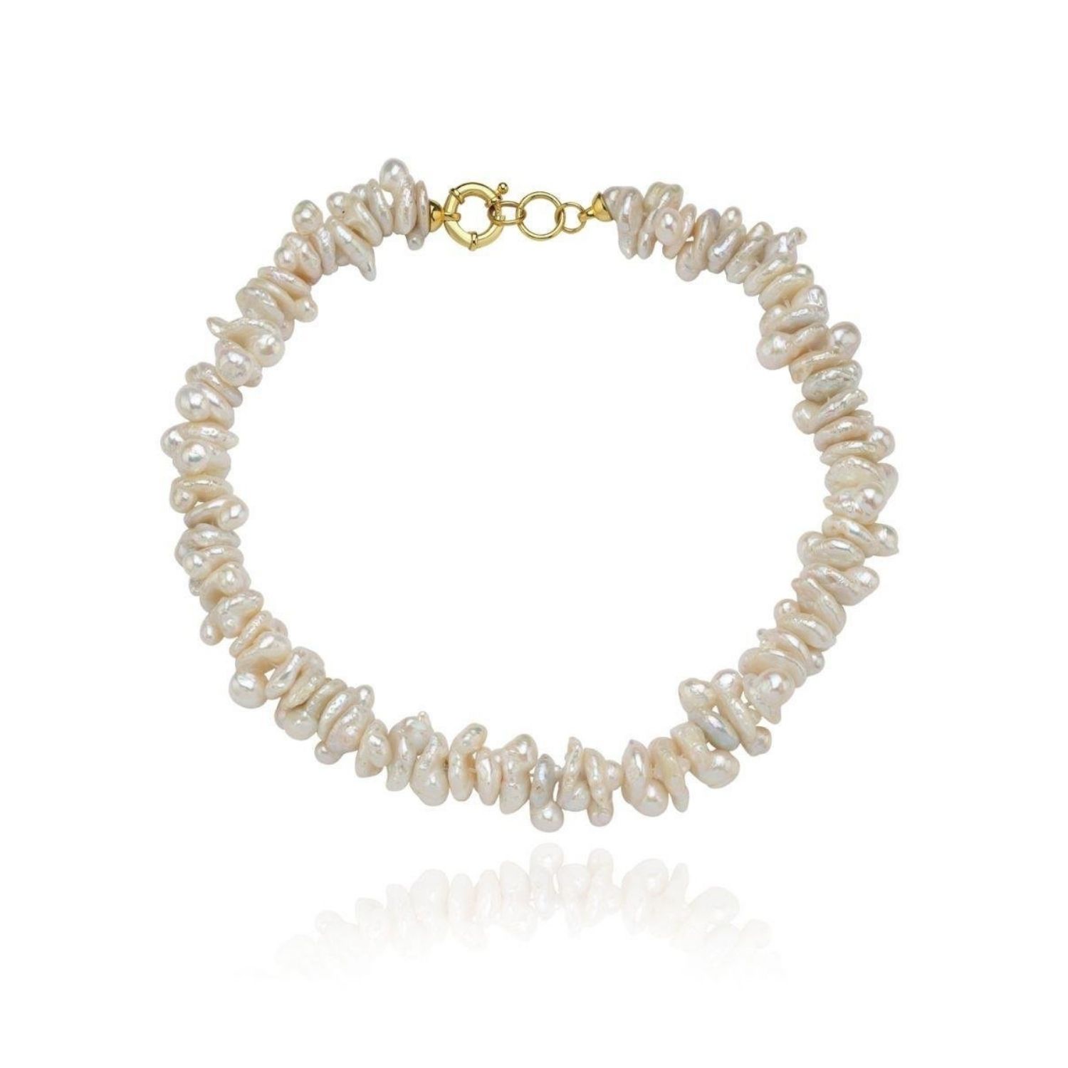 Linya Jewellery Women's Gold Marley Big Pearl Necklace In Gold