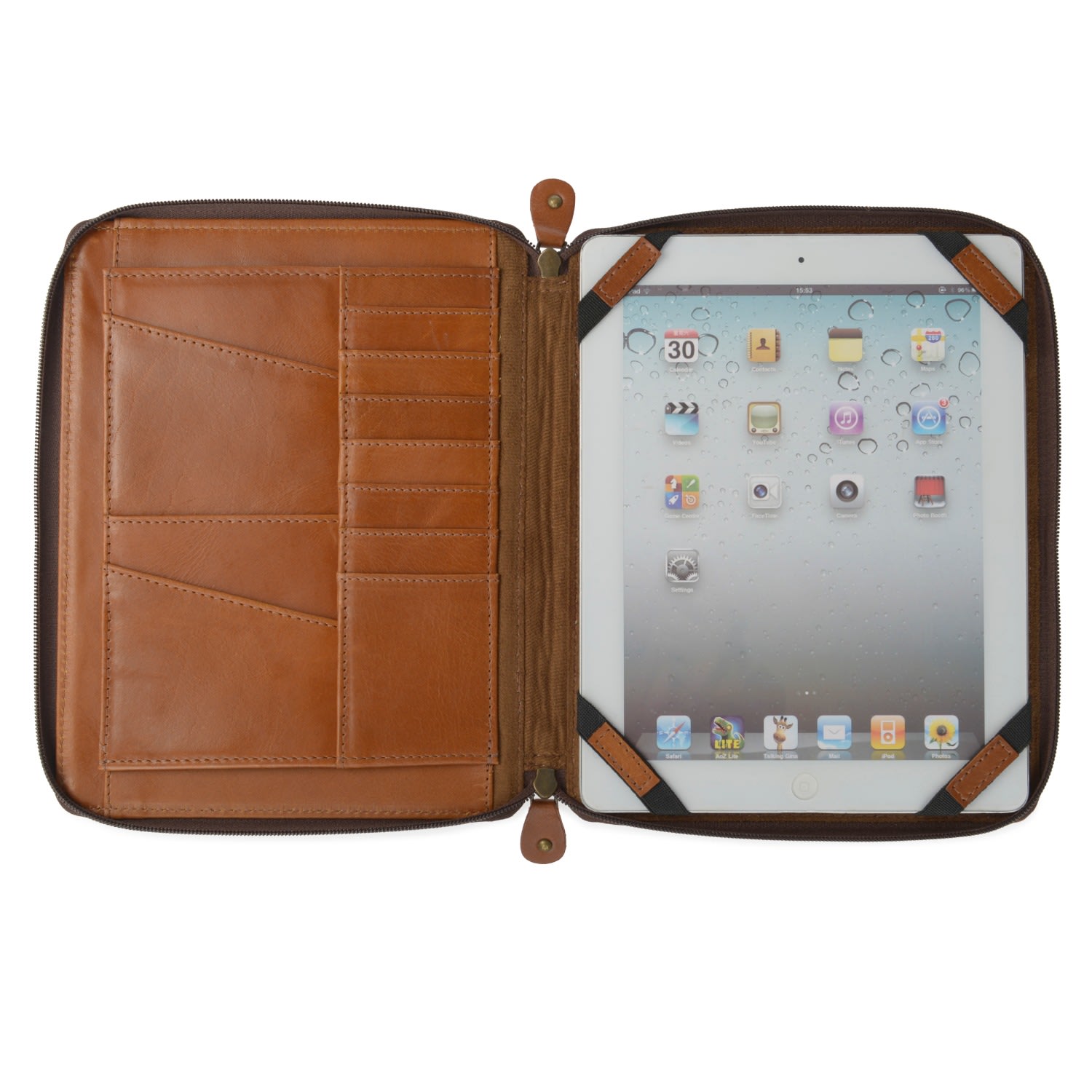 Brown Classic Tan Leather Ipad Organiser | Vida Vida