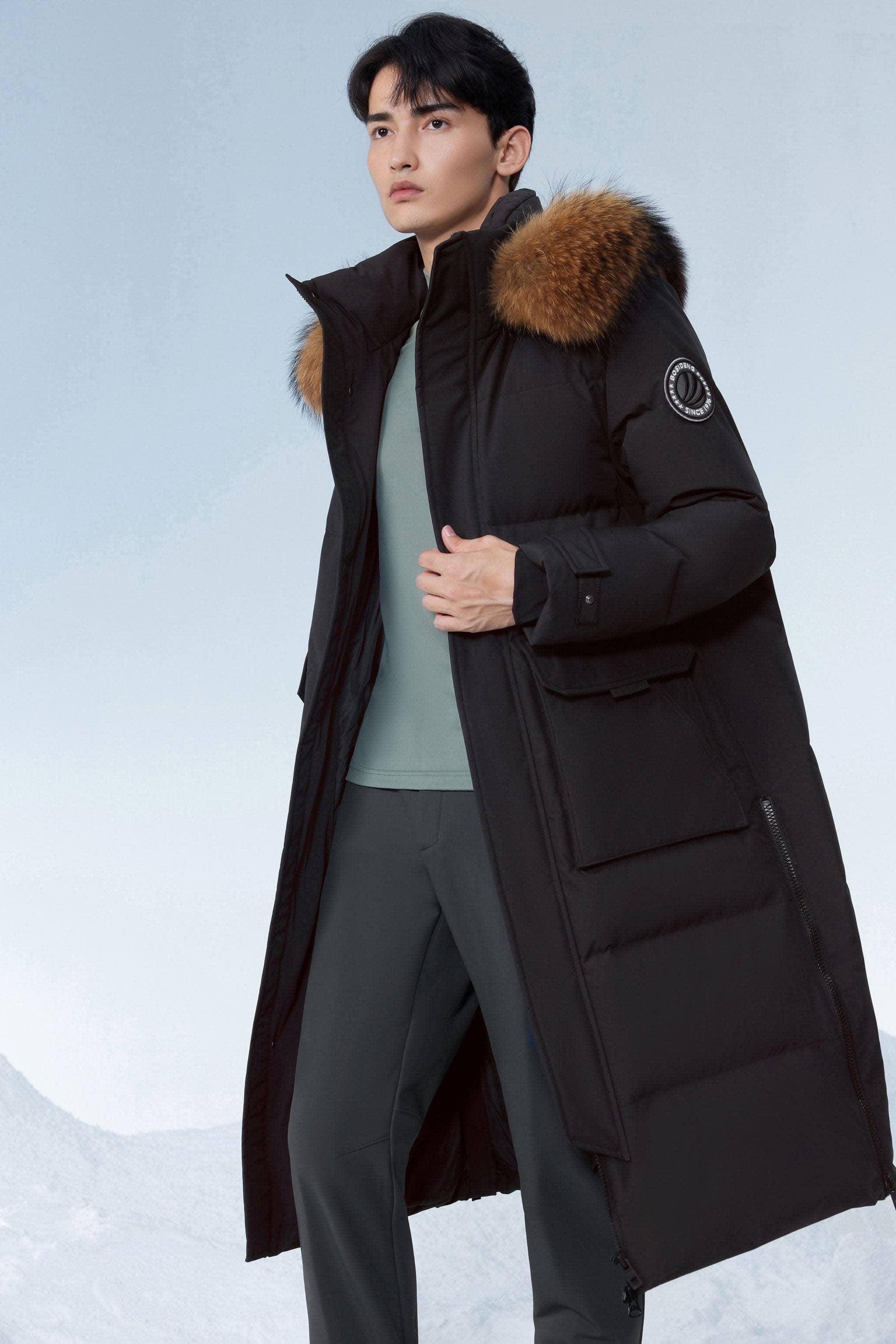 Classic Extreme Full Length Goose Down Parka Bosideng Wolf