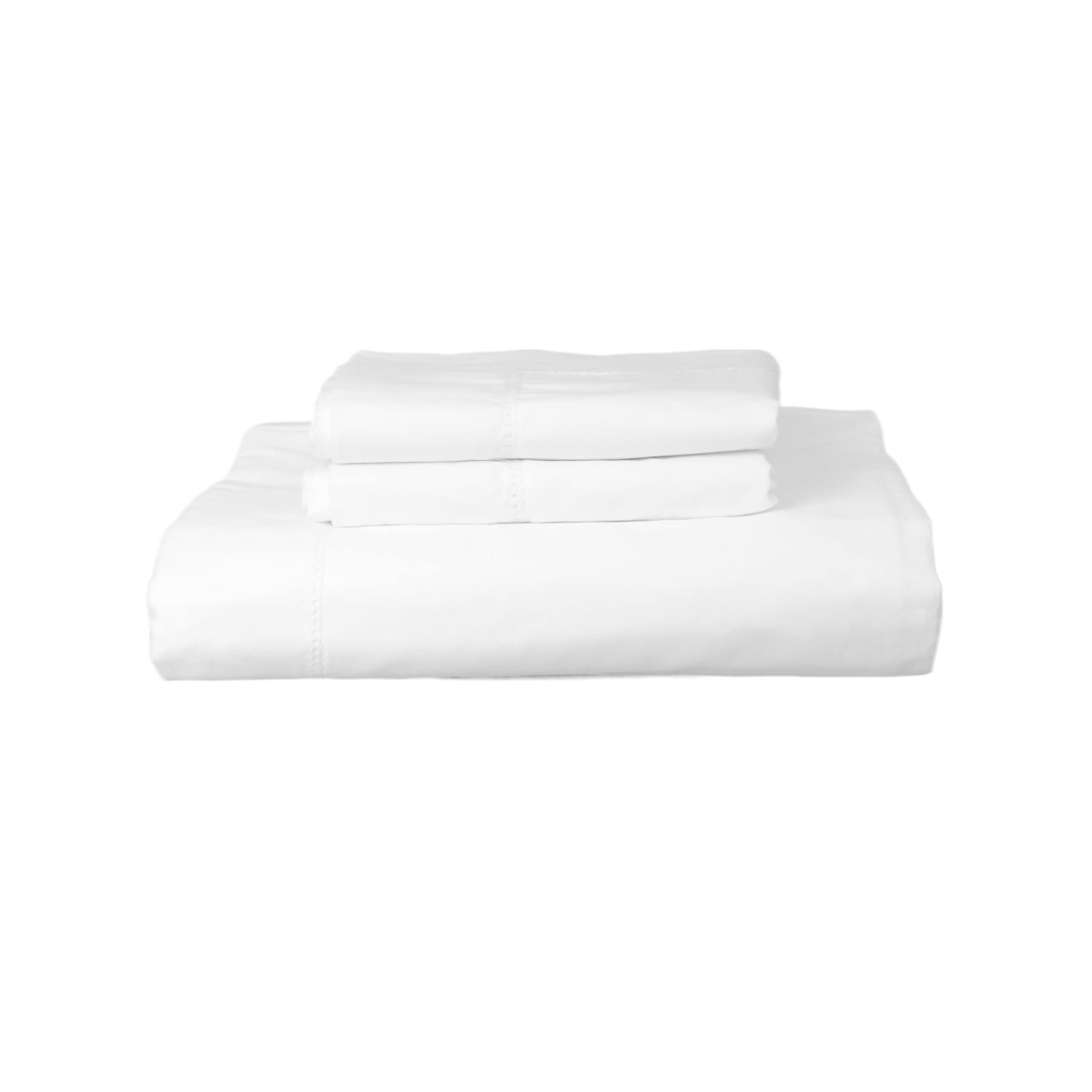 White Hemstitch 200 Thread Count Bed Linen Set Super King & Standard Pillowcases Uk Super King Tielle Love Luxury by Tradelinens