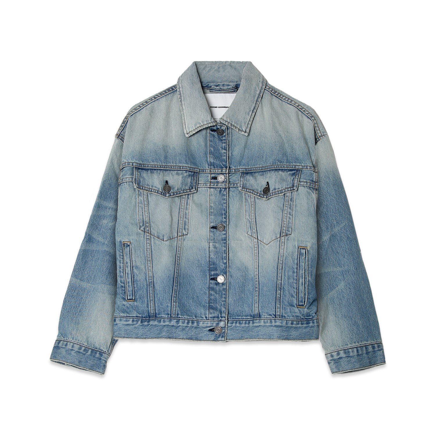 Noend Denim Women's Blue Willow Cinchfit Slim Denim Jacket In Key West In Blue