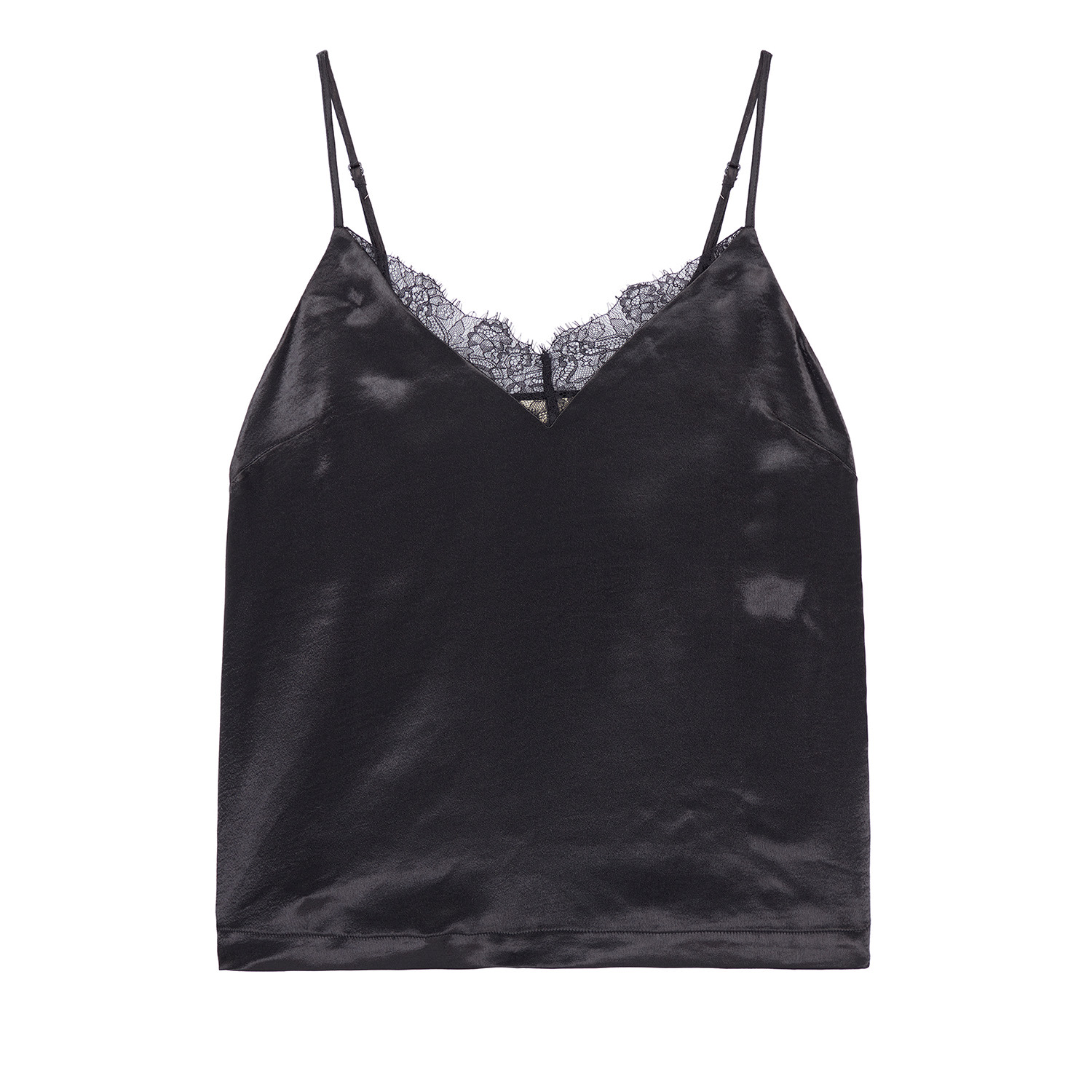 Women’s Layla Black Satin Cami Medium Little Lies