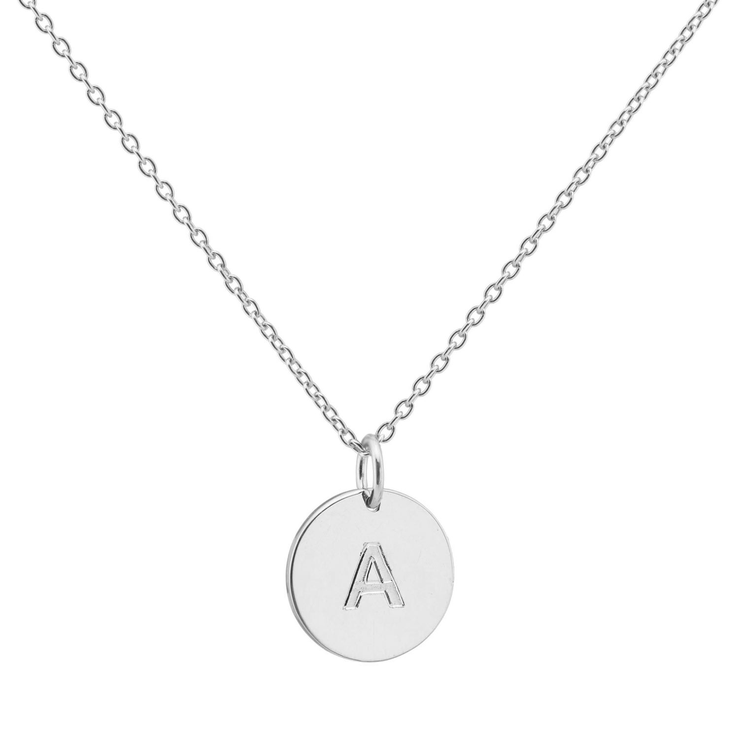 Auree Jewellery Women's Westwick Sterling Silver Disc Initial Necklace In Silver