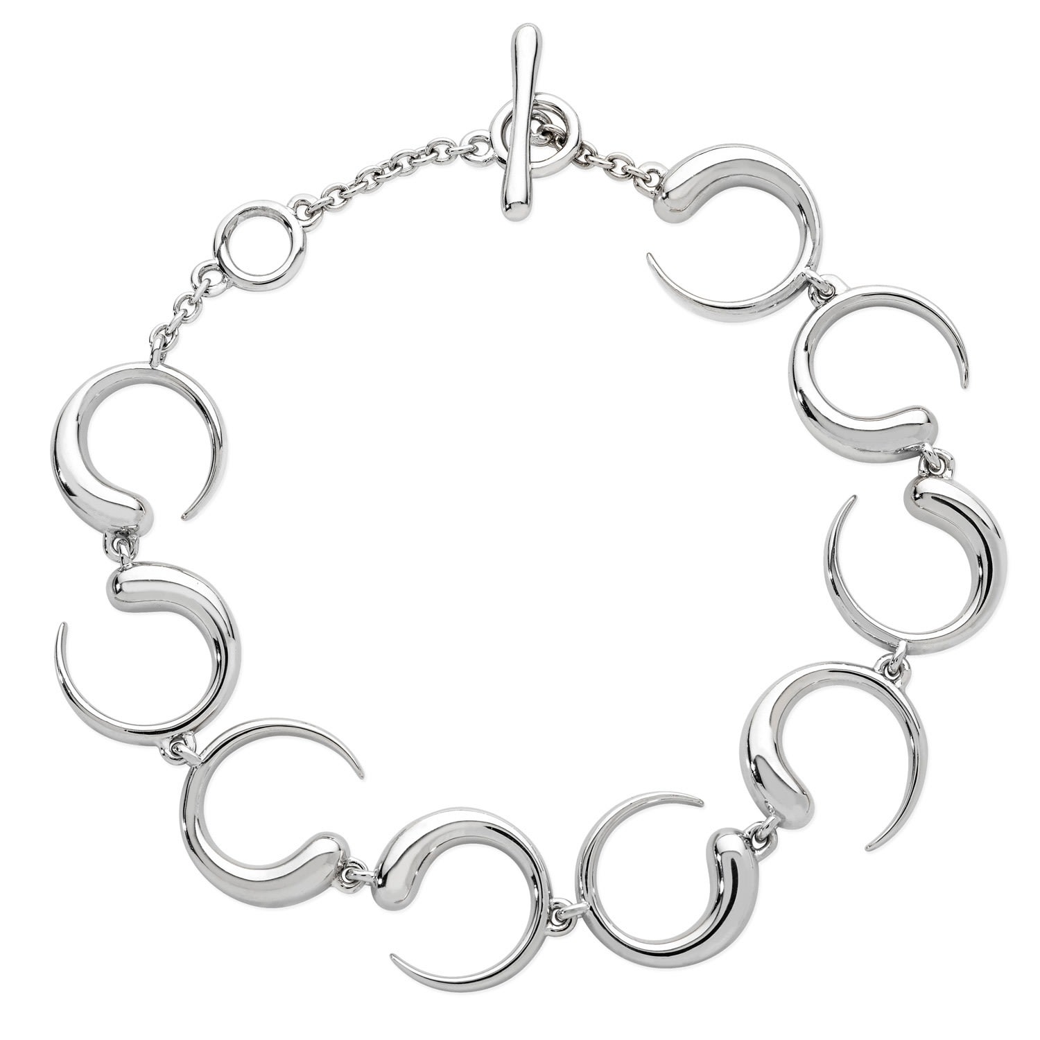 Lucy Quartermaine Women's Silver Luna Bracelet In White