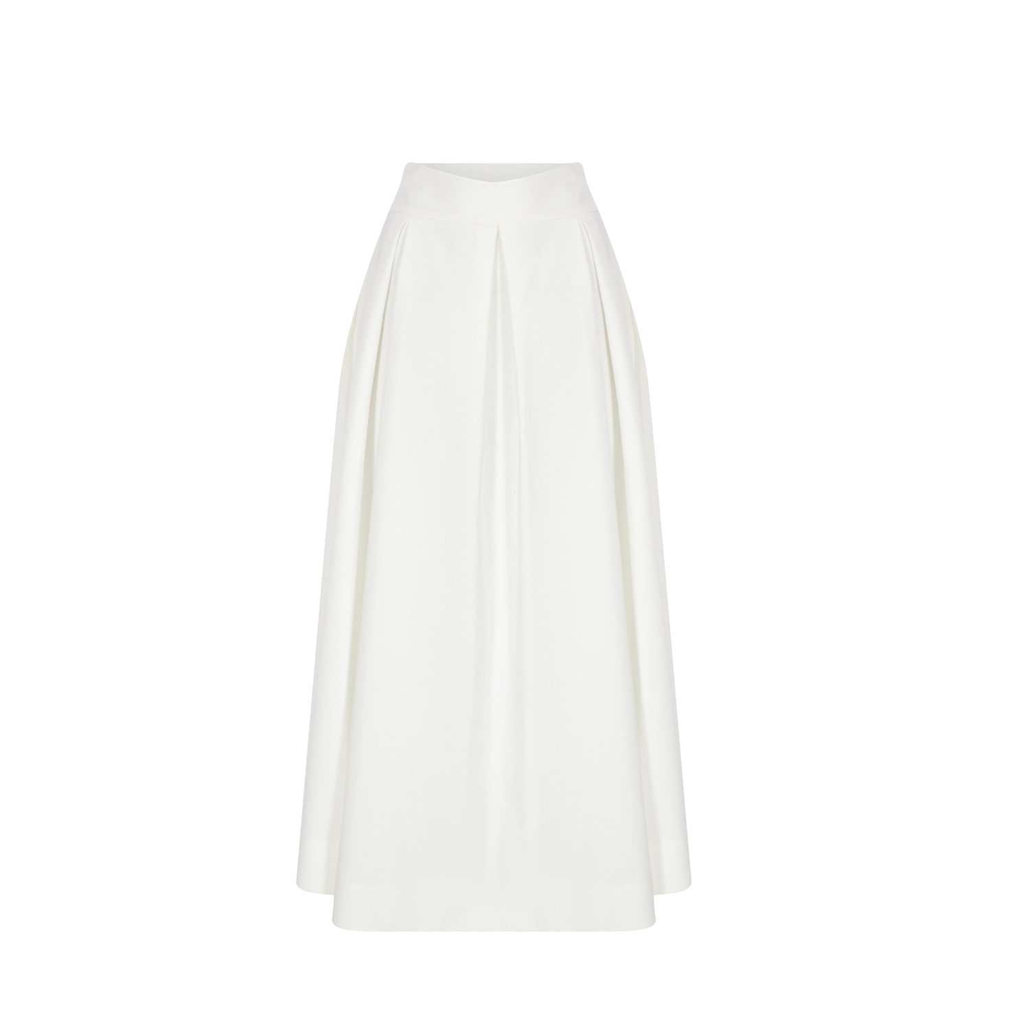 Fickle Hearts Women's Molly Ecru White Poplin Maxi Skirt
