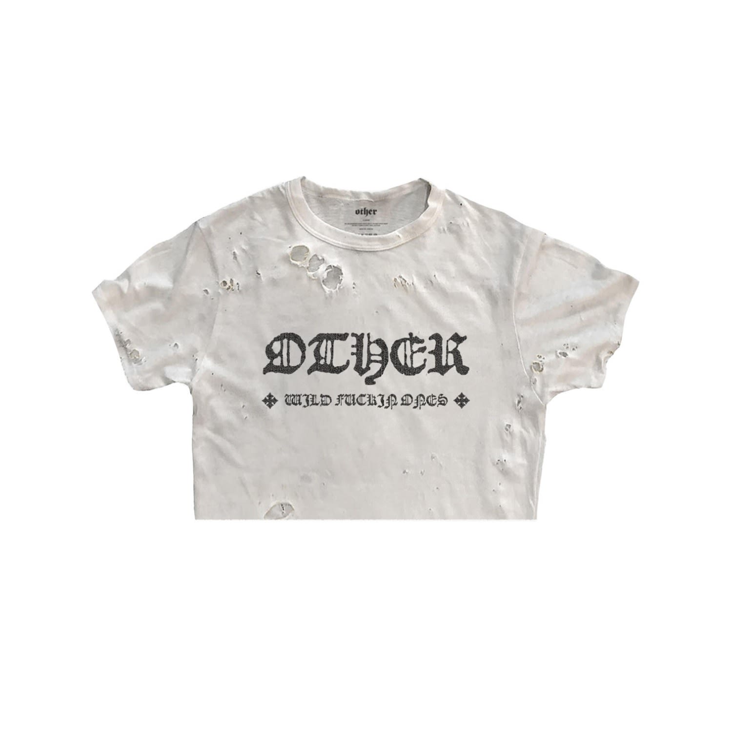 Other Uk Women's Cropped Owfo Thrasher T-shirt In White