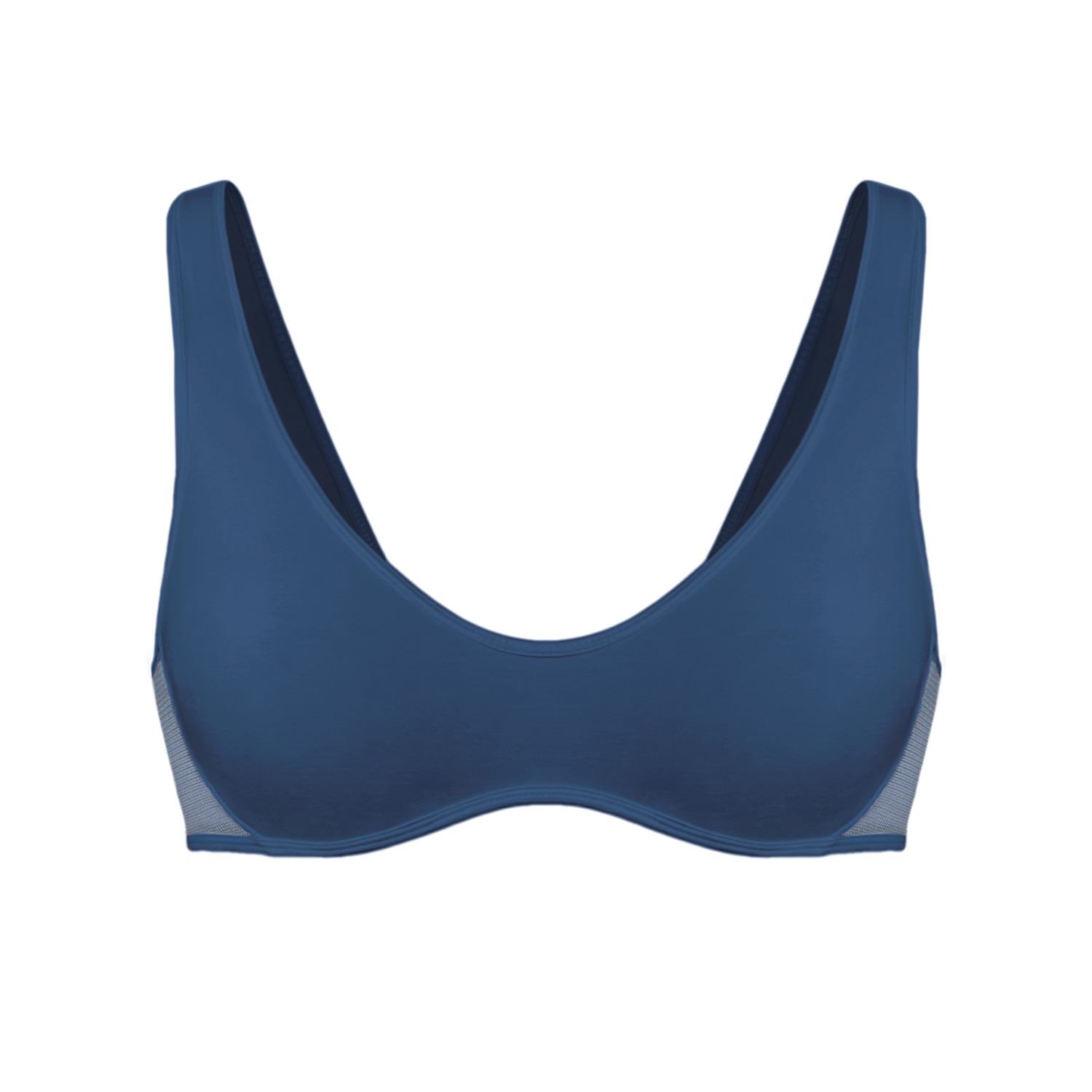 Core Scoop Neck Bralette Dark Denim, Monique Morin Lingerie