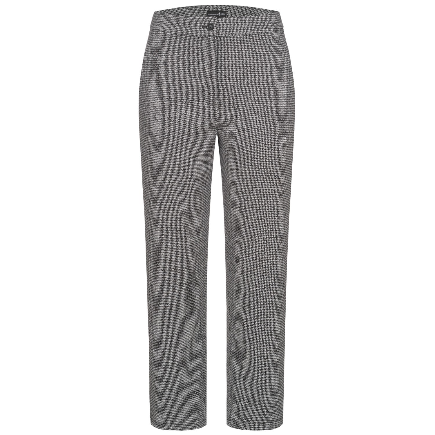 Marianna Déri Women's Grey Jersey Pants With Houndstooth Pattern In Grey