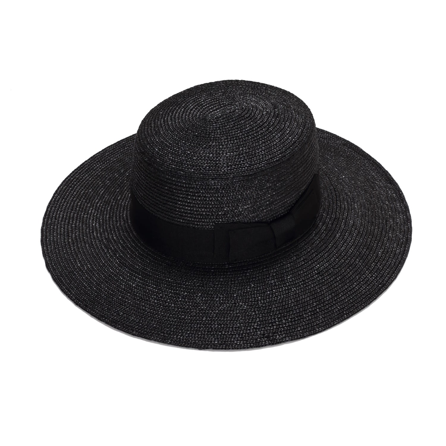 Women’s Black Wide Brim Boater Hat 53Cm Justine Hats