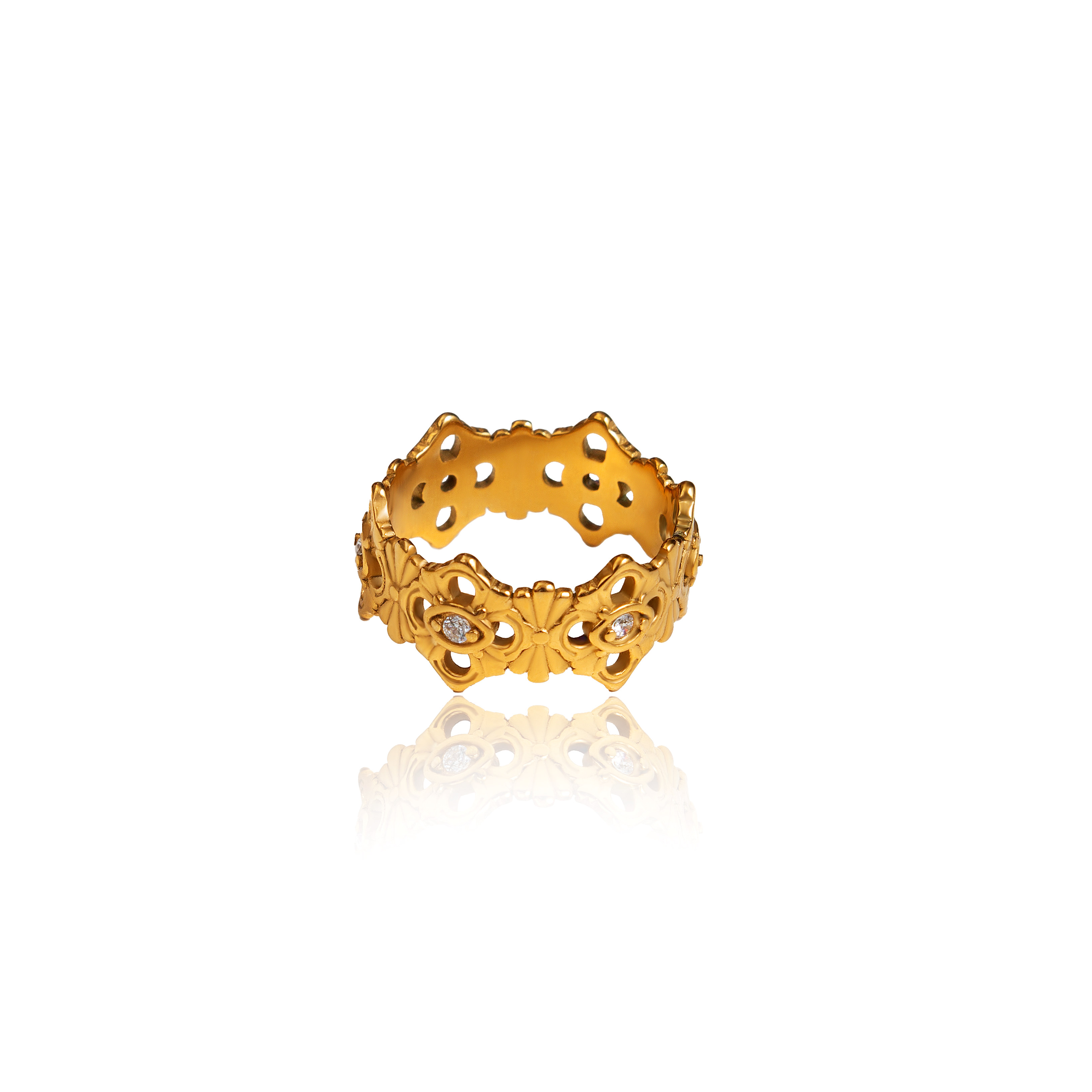 Tseatjewelry Women's Gold Park Ring In Gray