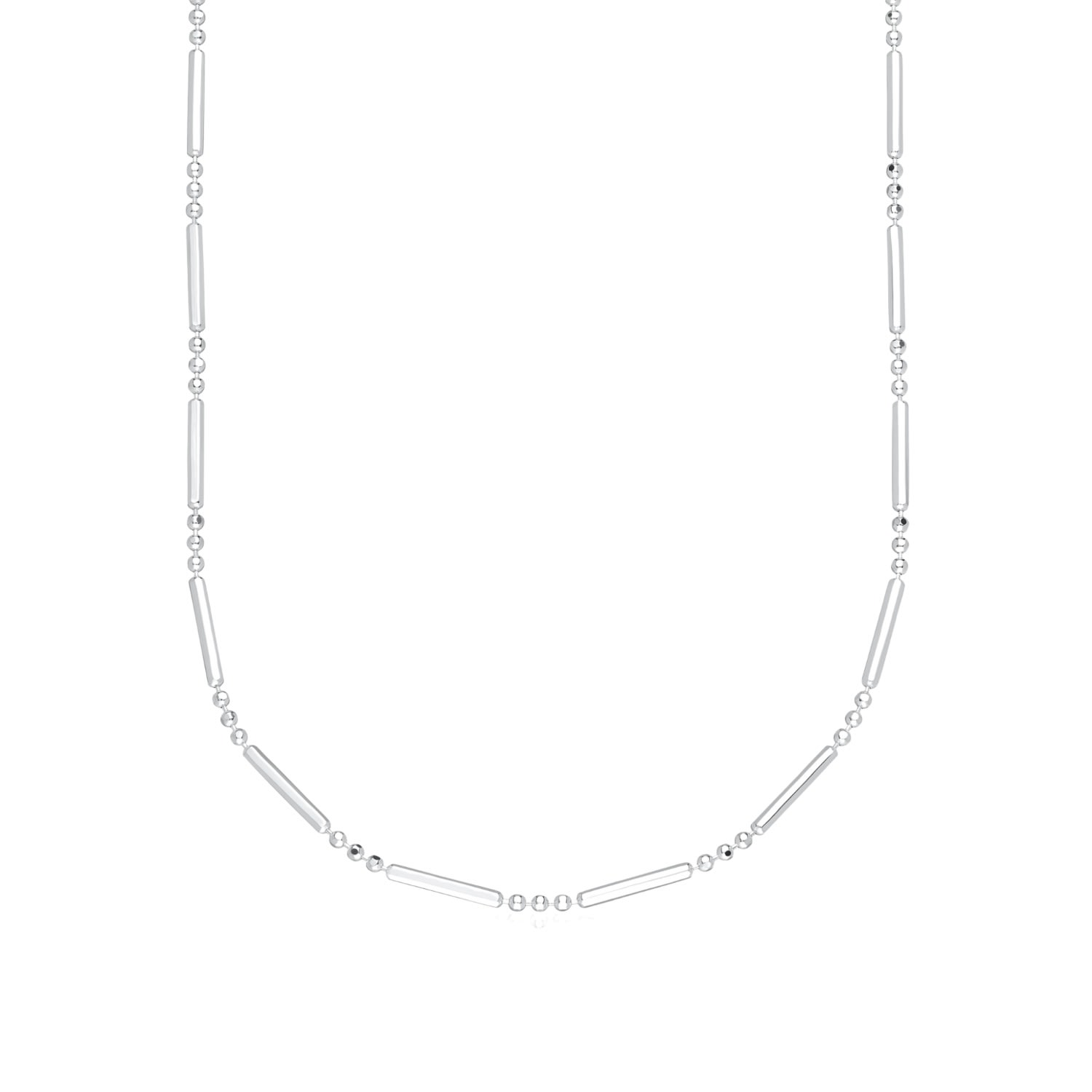 Scream Pretty Women's Silver Bamboo Chain Choker In White