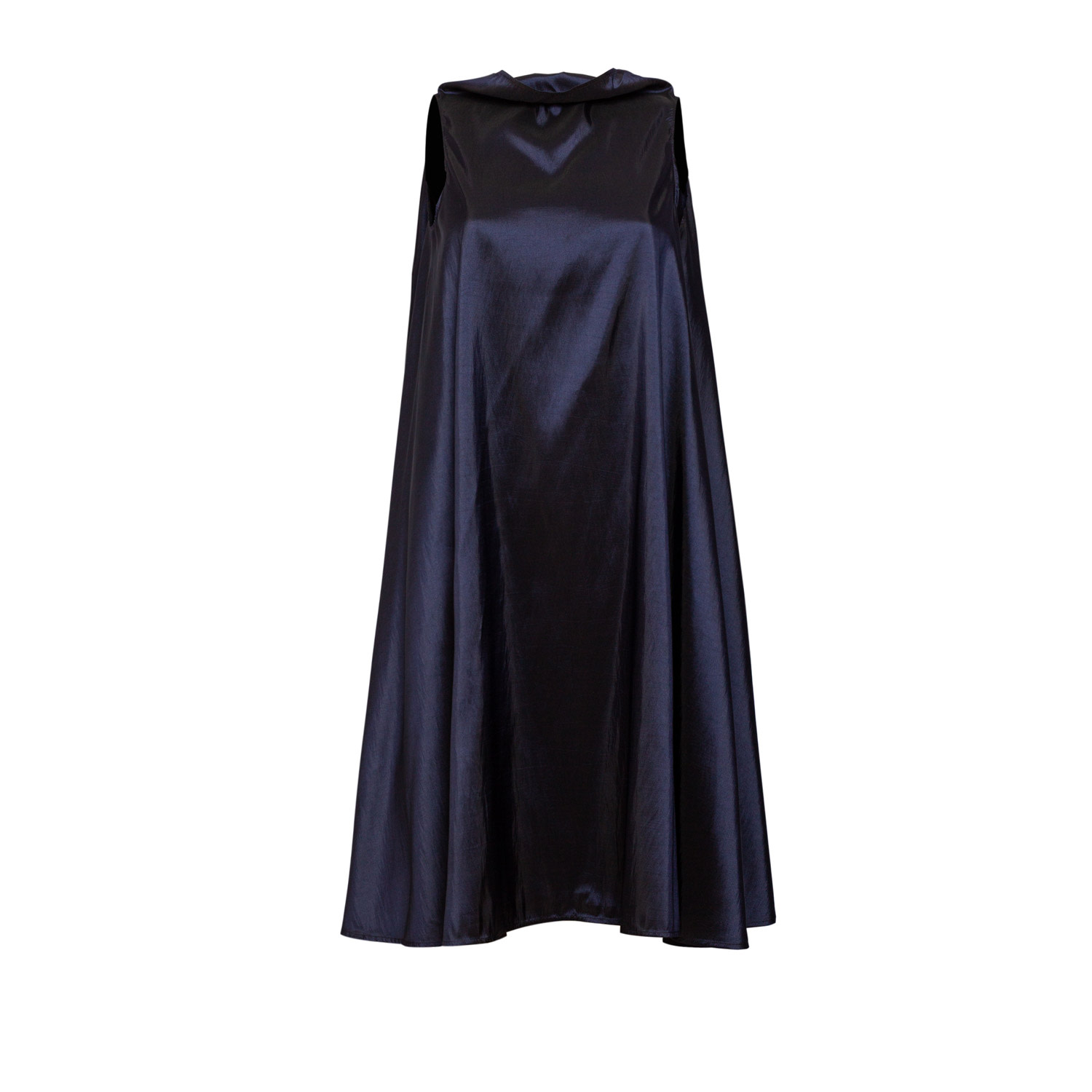 Bianca Popp Women's Blue Bell Dress Midi In Navy Taffeta In Blue