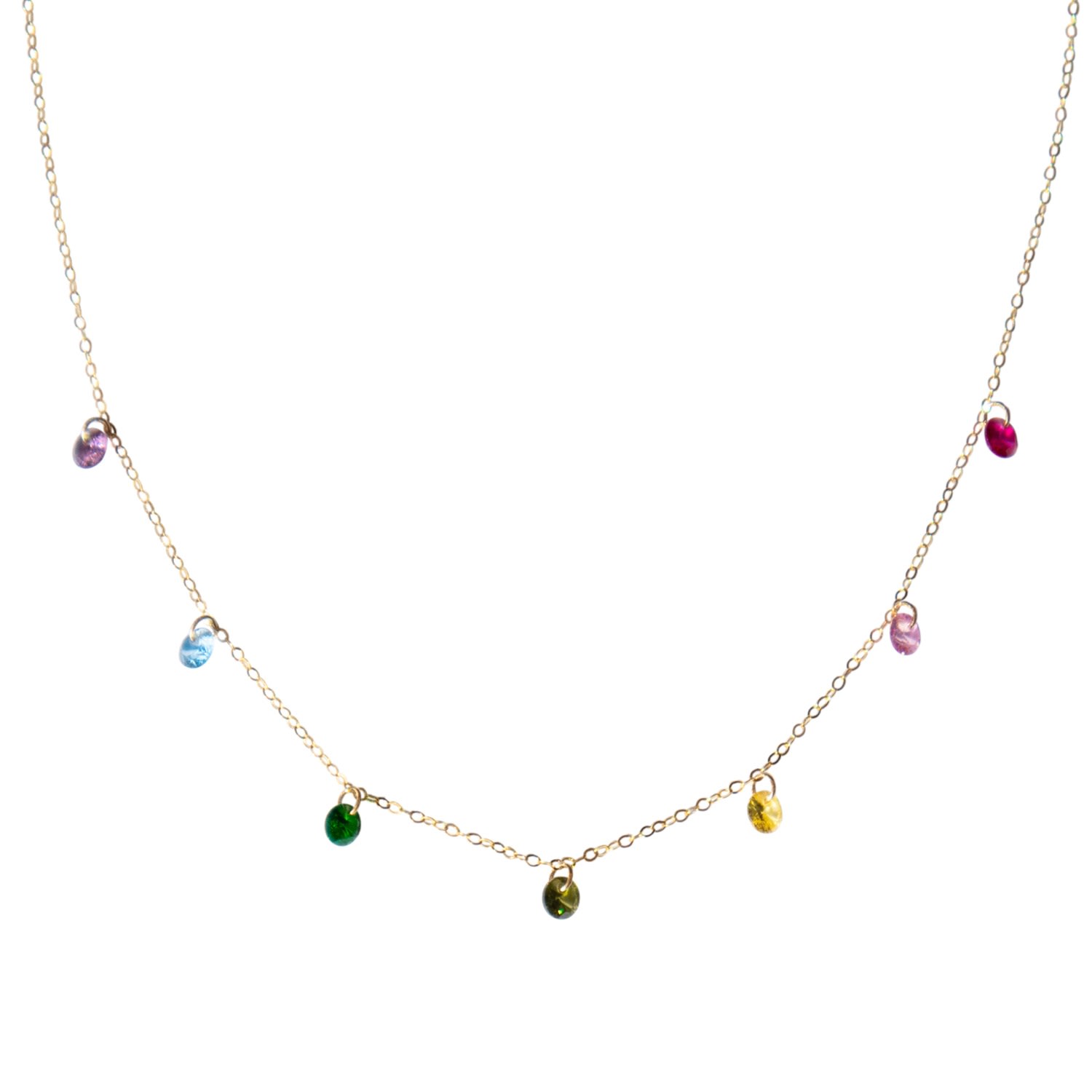 Seree Women's Lilian Rainbow Zircon Necklace In Yellow