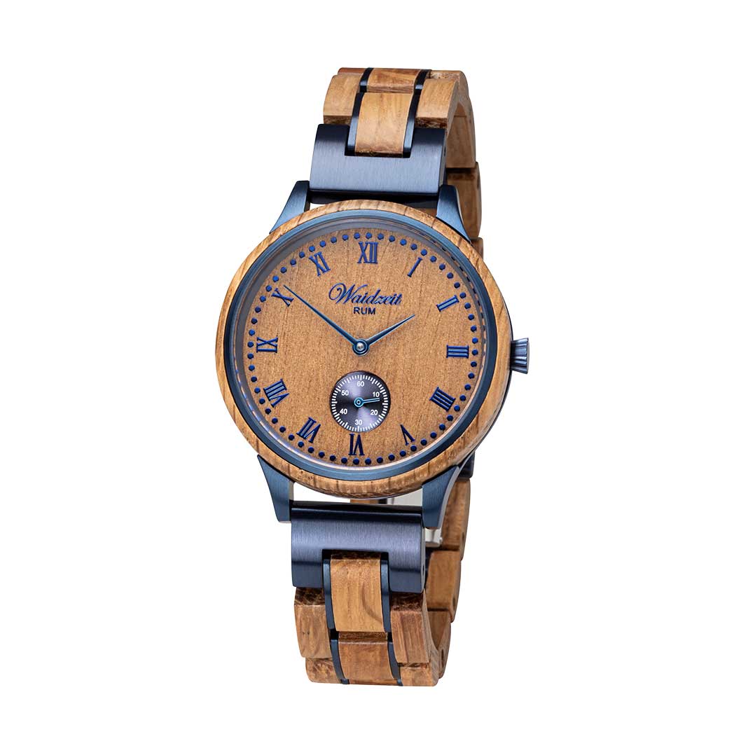 Women’s Blue / Brown Rum Barrel Watch Waidzeit