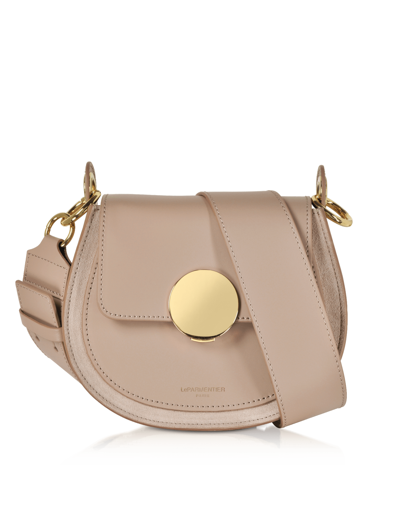 Le Parmentier Women's Neutrals Yucca Suede & Leather Shoulder Bag - Nude In Multi