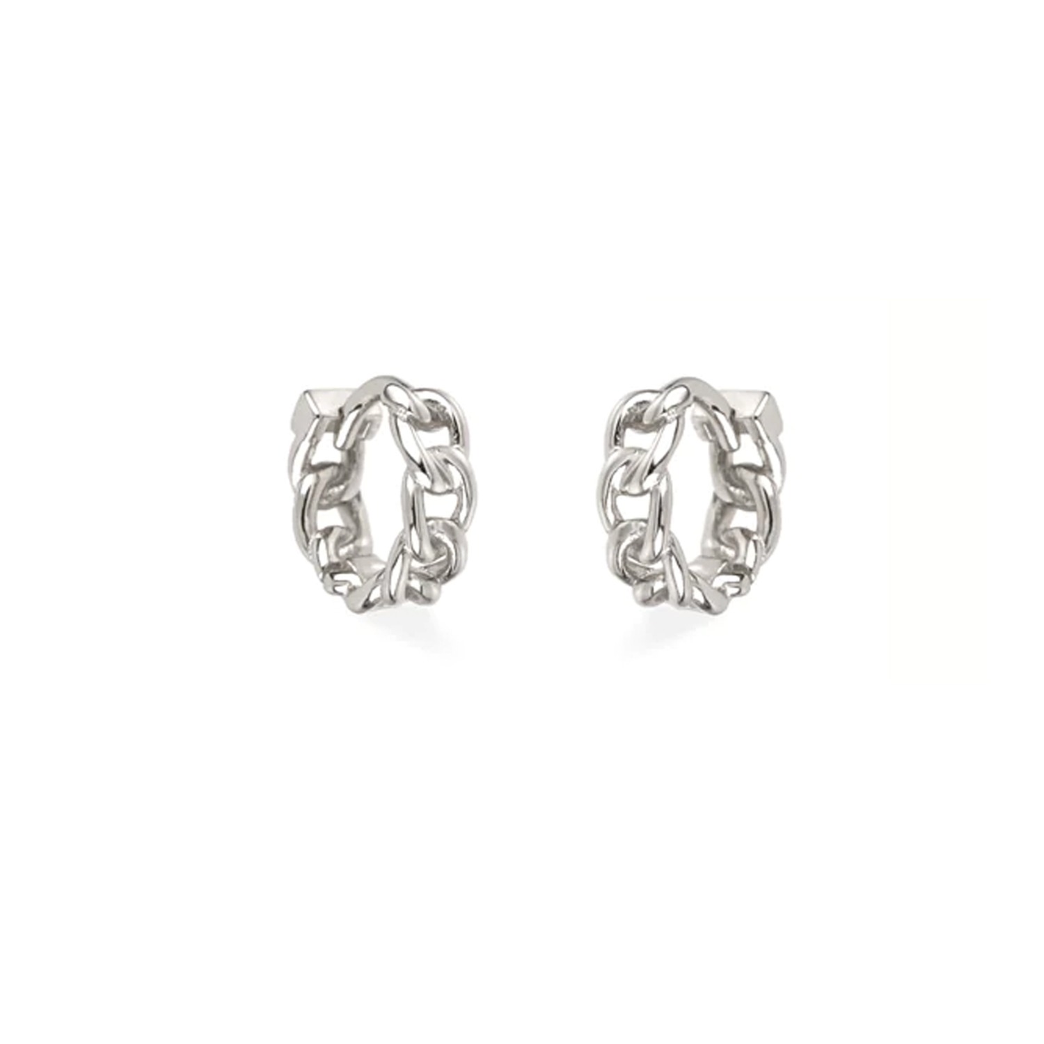 Sterling Silver Chain Hoop Earring by MHART