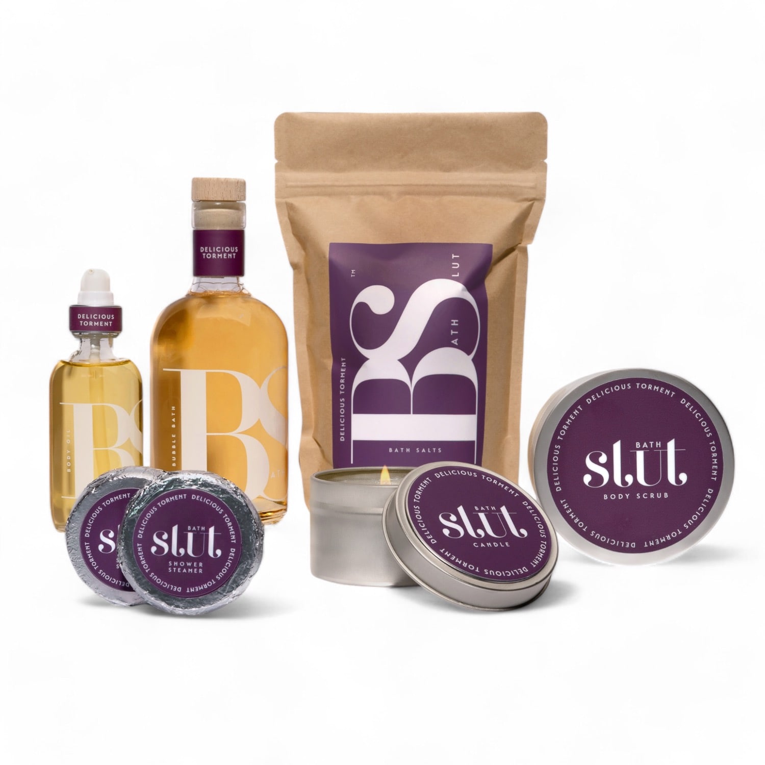 Bath Slut Pink / Purple Delicious Torment Sexy Self-care Bath & Body Collection - Nectarine