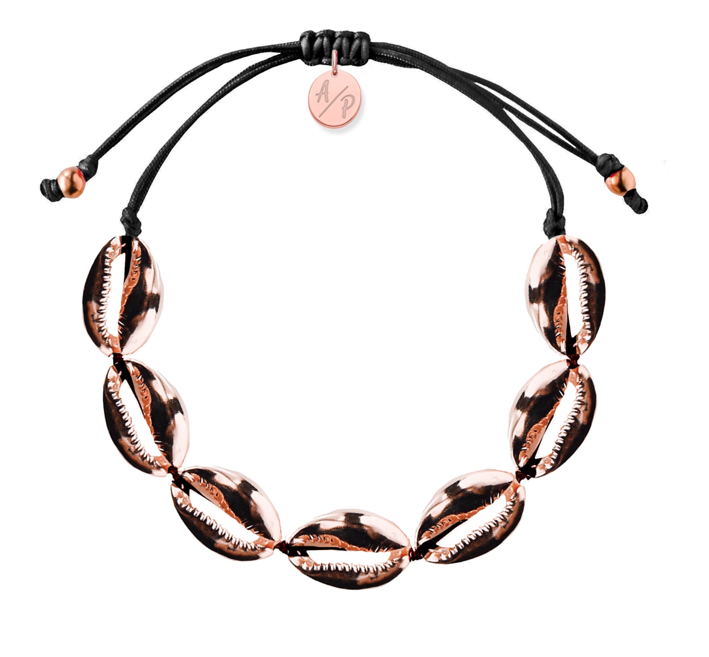 Women’s Mini Shells Bracelet Black - Rose Gold Adriana Pappas Designs