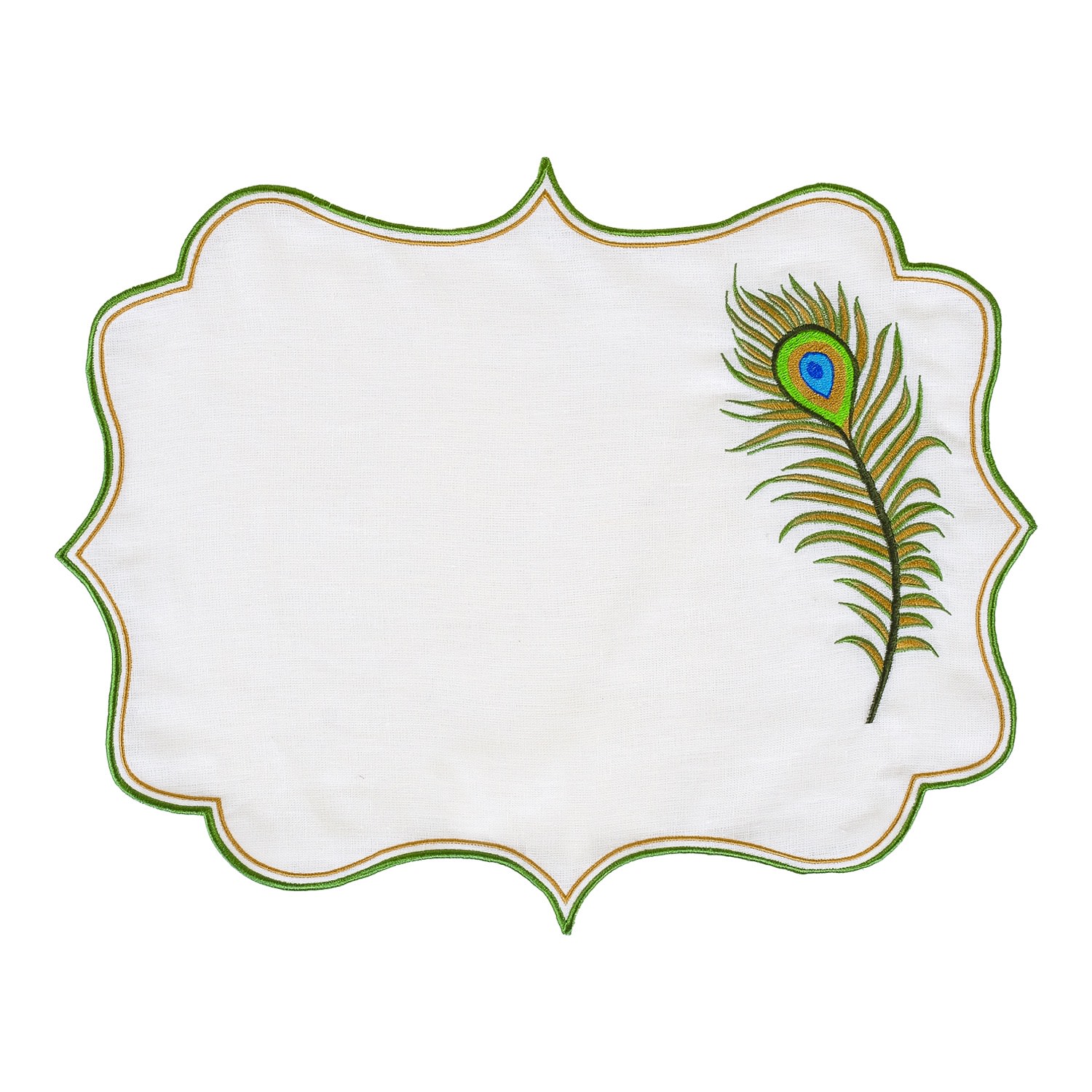 Km Home Collection Pavona Linen Placemat Set Of 2 In Multi