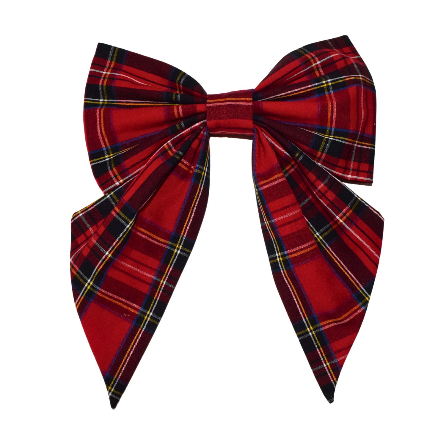Sylki Women's Hair Bow - Tartan - Red