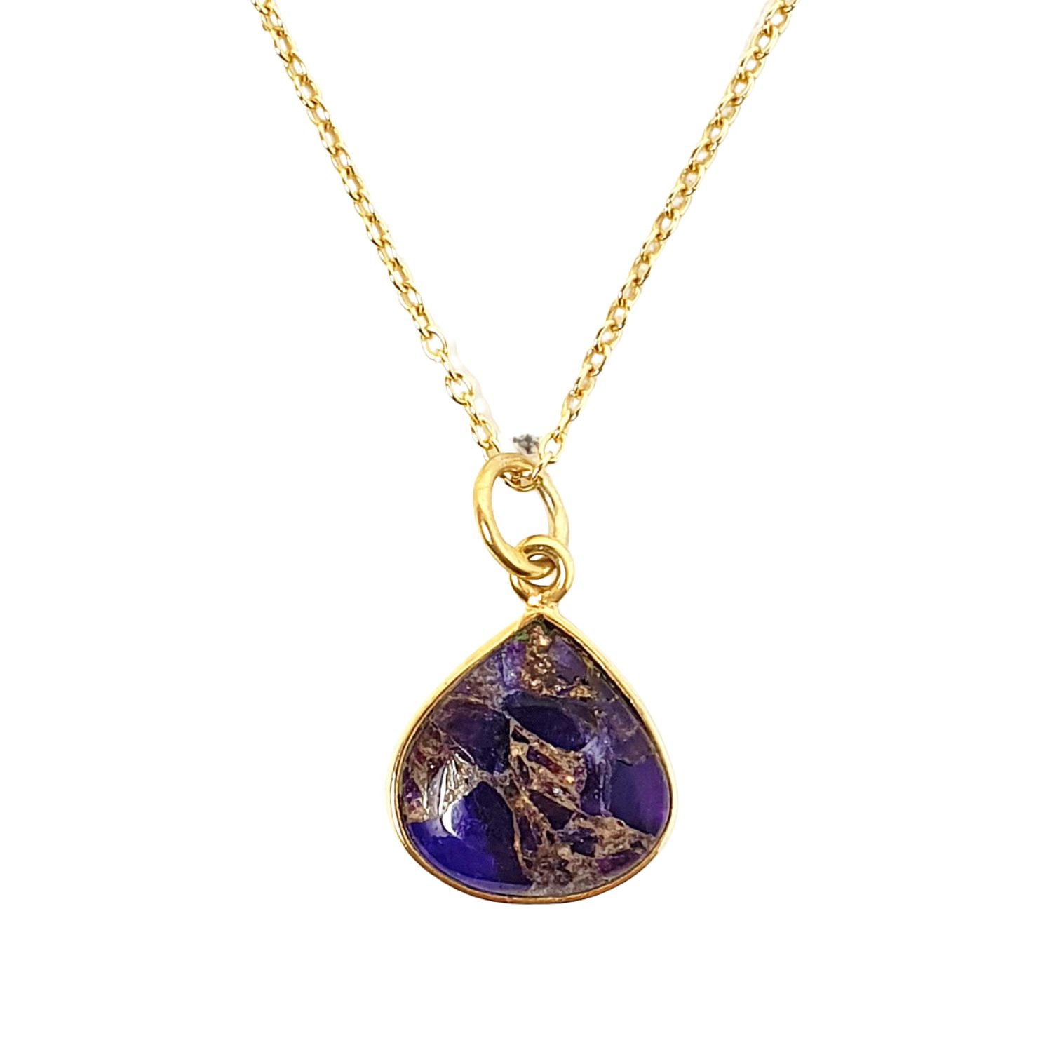 Women’s Pink / Purple Gold Vermeil Plated Amethyst February Birthstone Charm Necklace Harfi