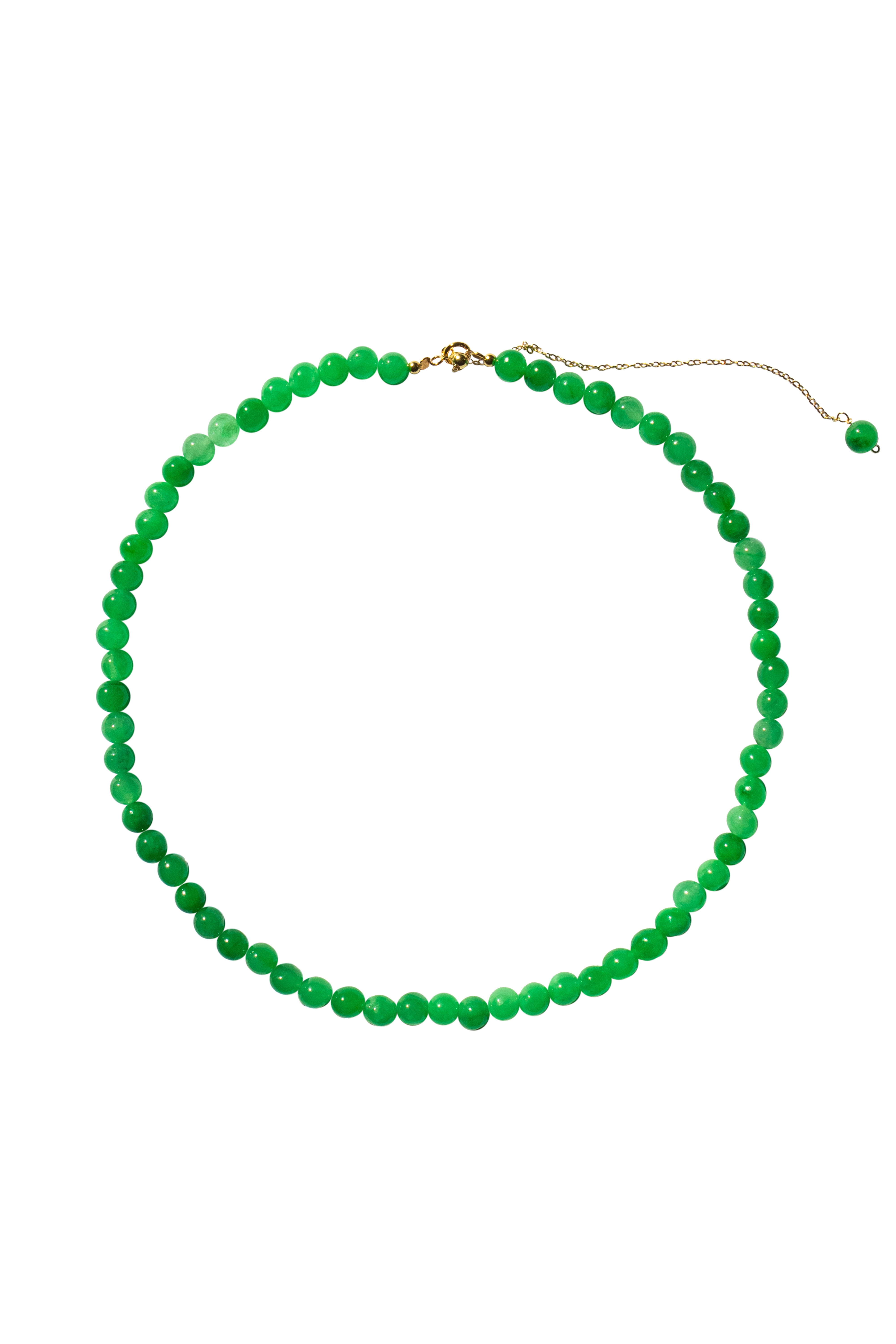 Seree Lime Green Jade Beaded Necklace
