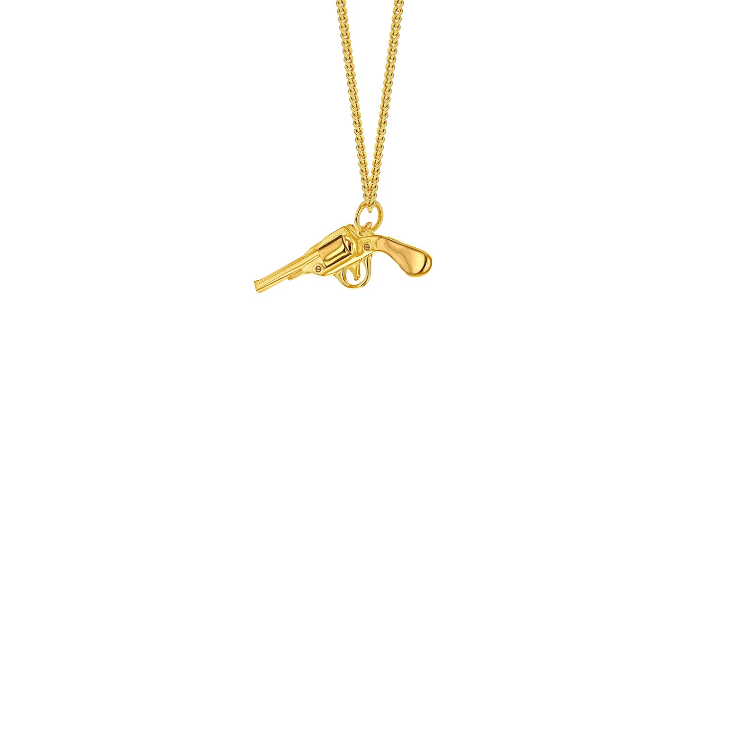 Men’s Mini Retro Pistol Pendant 18Kt Gold Plated True Rocks