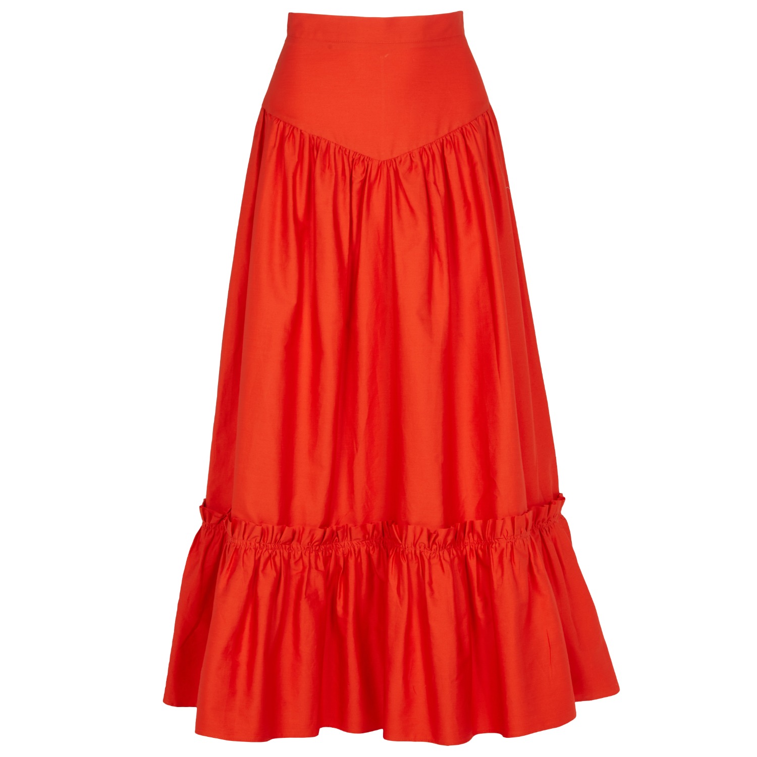 The Tove Maxi Skirt In Sunset Orange | Lavaand | Wolf & Badger