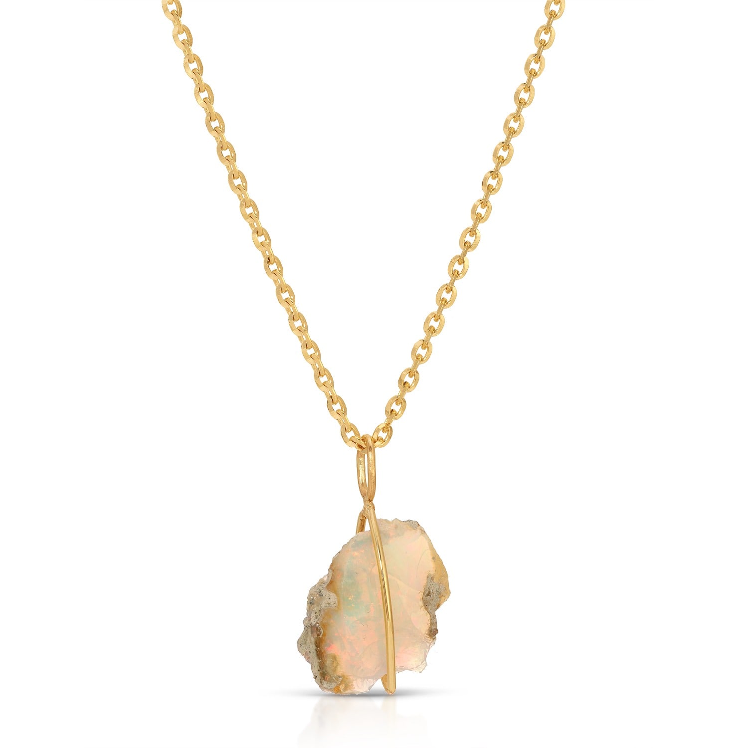 Atma Prema Women's Gold Elysian - One Of A Kind Raw Opal Necklace