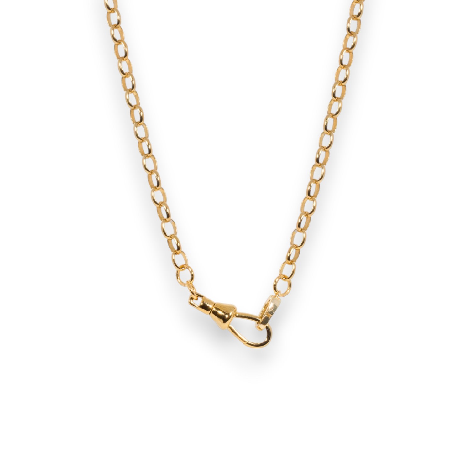 Alexie Of Athens Women's Gold Heirloom Swivel Rolo Charm Chain