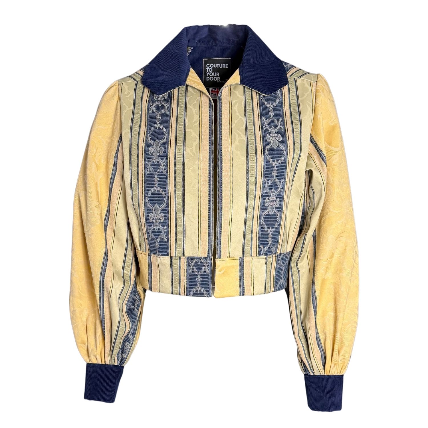 Women's Gold / Yellow Yellow Aztec Upholstery Jacket | Small | Couture to Your Door