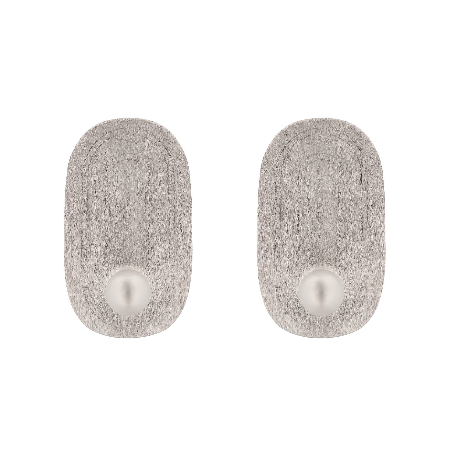 Silver Moon Women's Pearl Sterling Silver Earrings – Lunar Echo