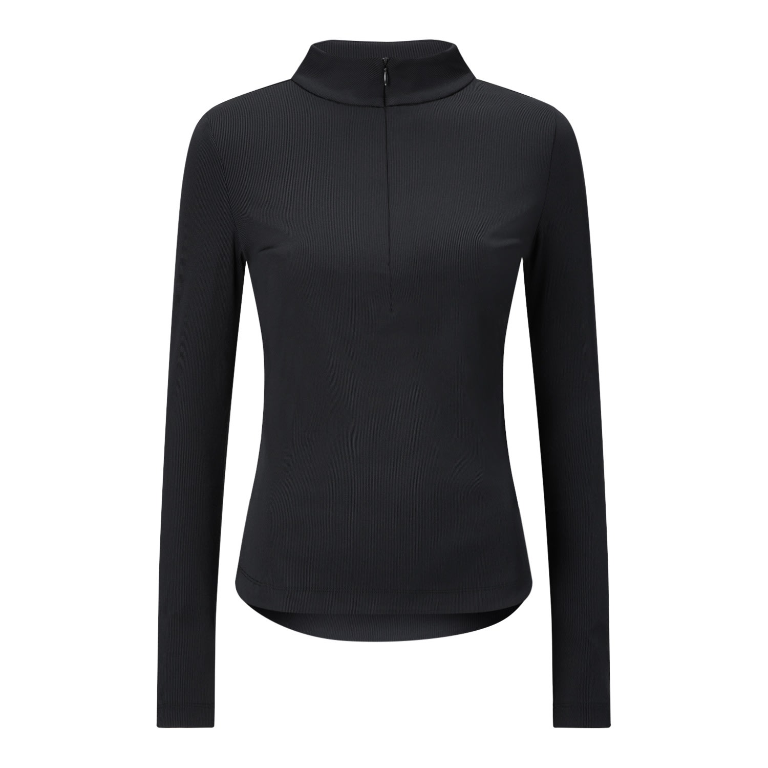 Women’s Black Elevate Long Sleeve Zip Front Top Large Xrt