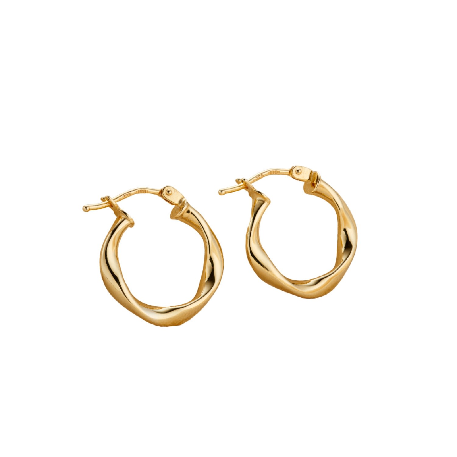 Women’s Gold Organic Hoop Earrings Posh Totty Designs