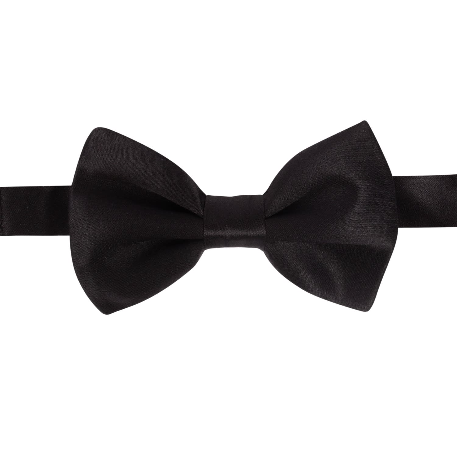 Le Colonel Men's Black Silk Kid Bow Tie In Black