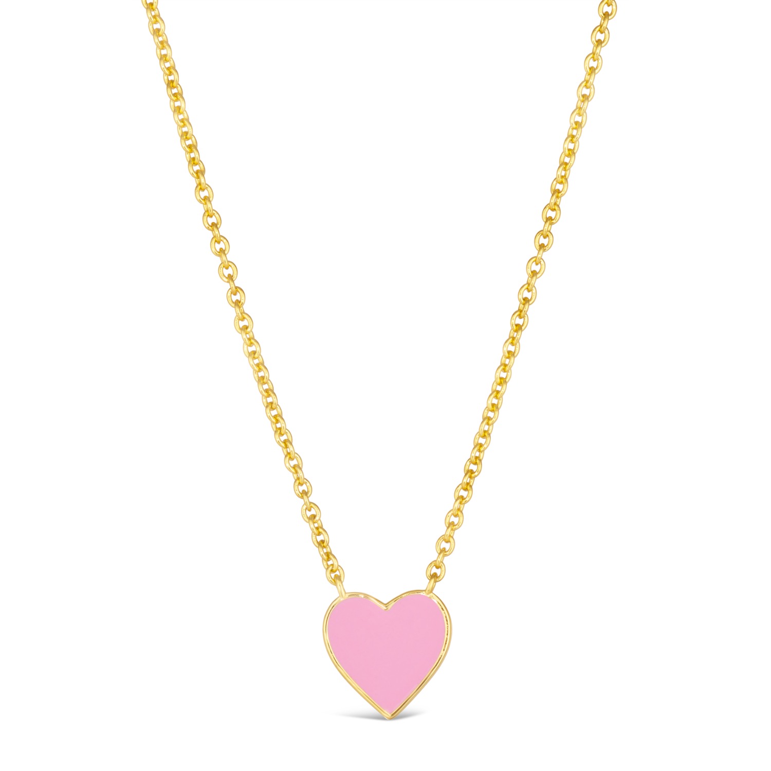 Large pink porcelain DRAPED heart necklace, rose gold chain, 304