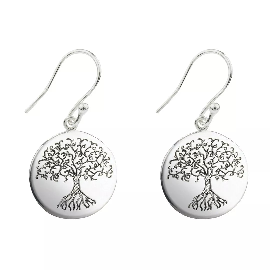 Women’s Silver Tree Of Life Earrings Elk & Bloom