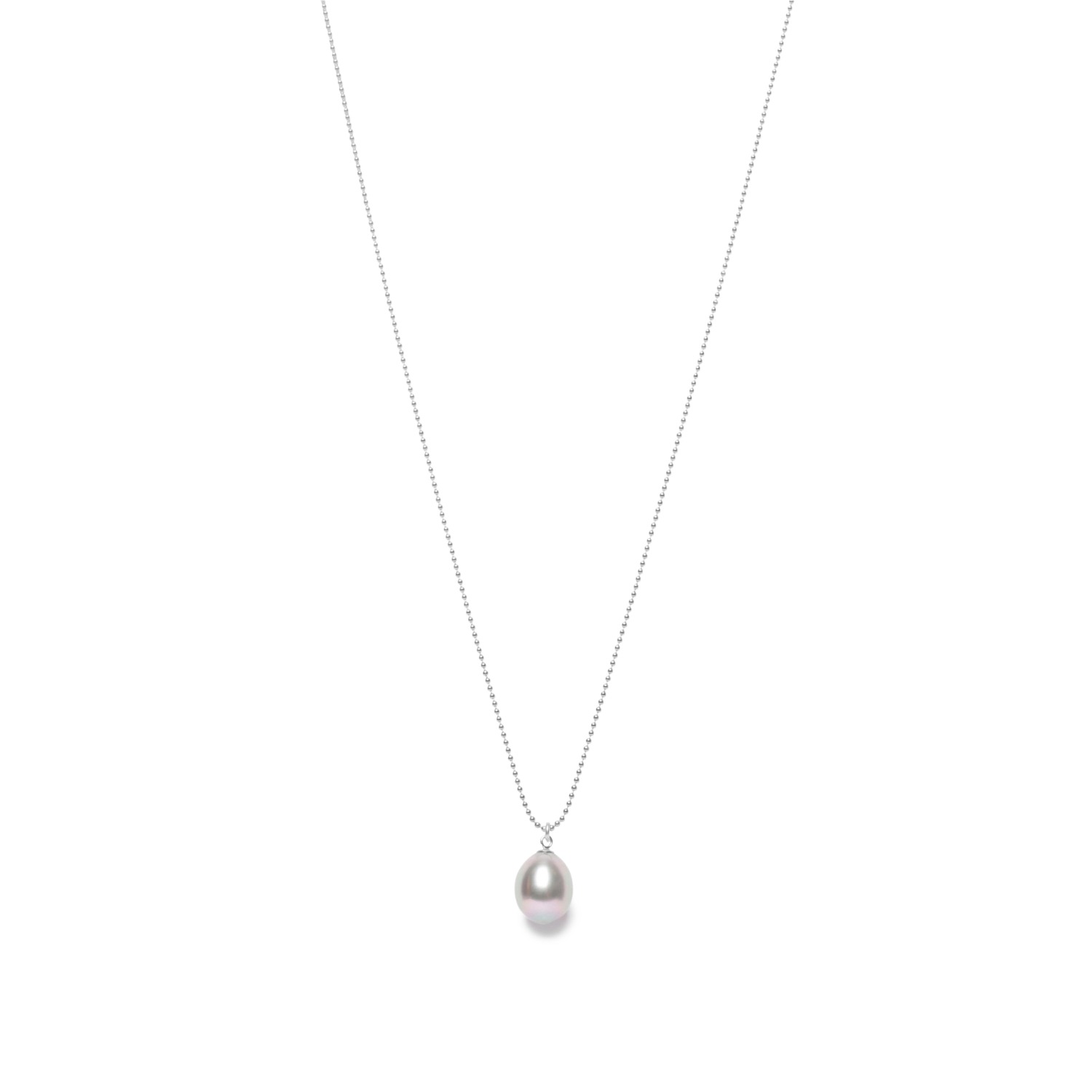 Women’s Silver / Grey Grey Pearl Drop Pendant Silver Chain Ora Pearls