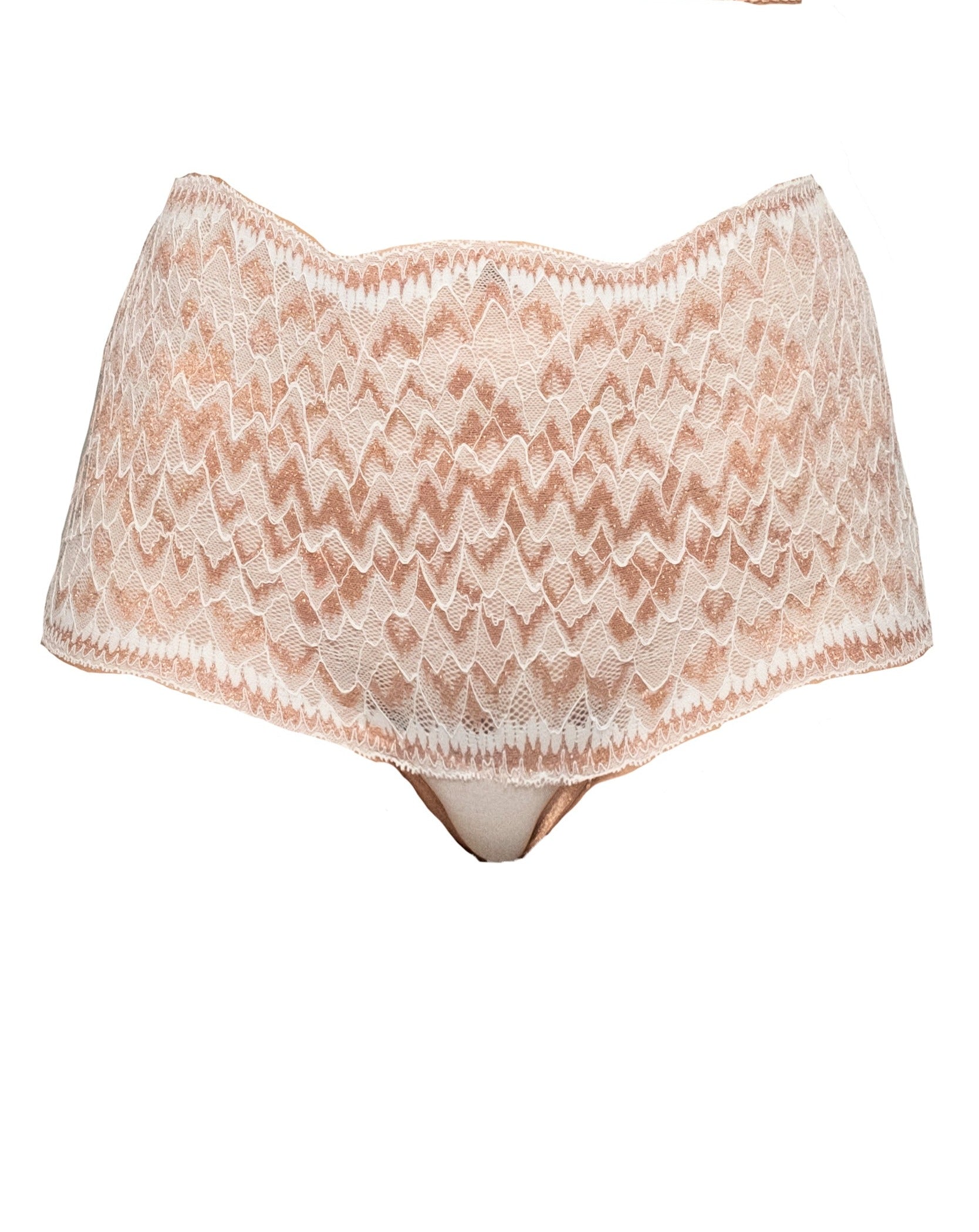 Carol Coelho Women's Rose Gold Cardin Copper Metallic Highwaisted Thong In Rose Gold