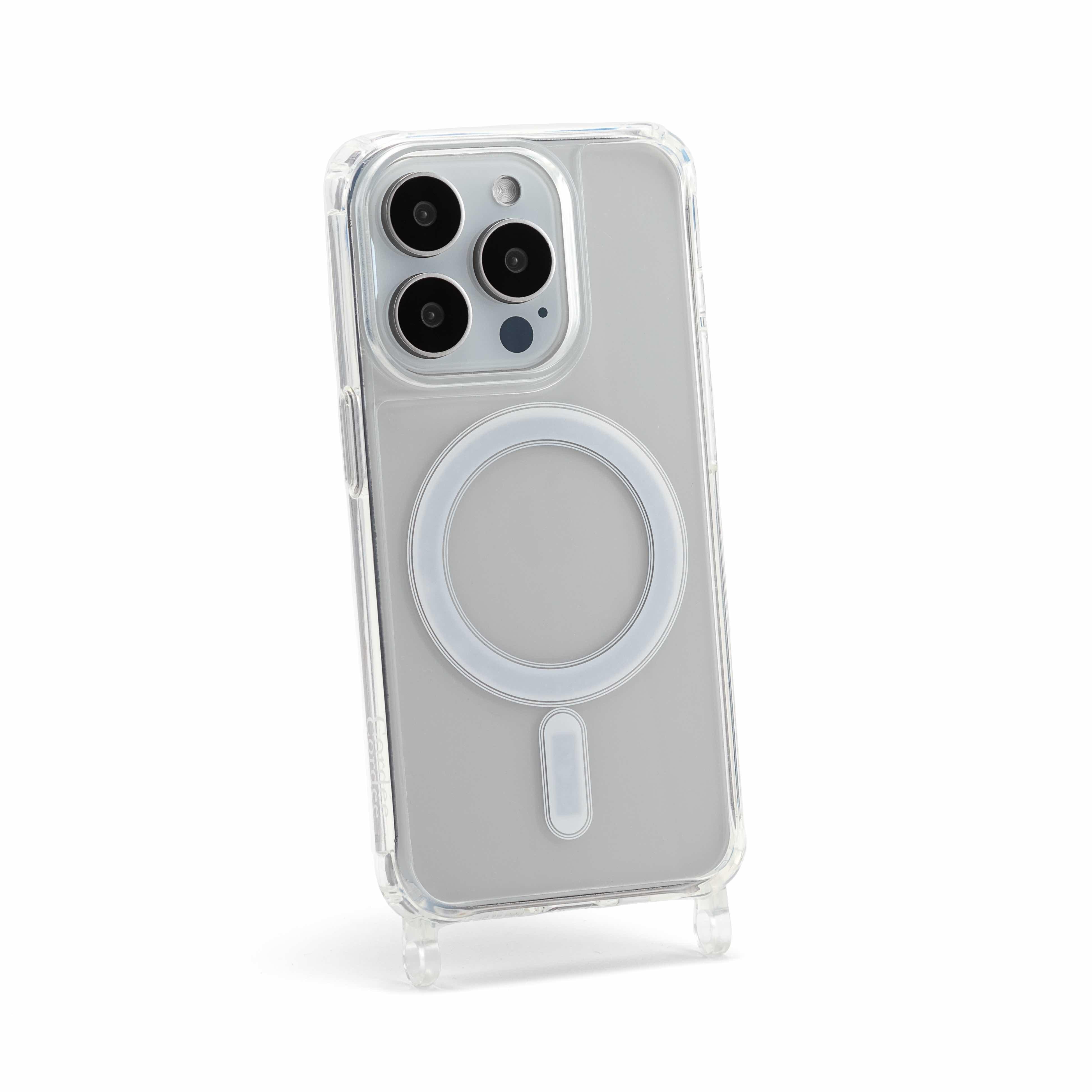 Cordée Cases Neutrals / White Clear Iphone Case Magsafe In Metallic