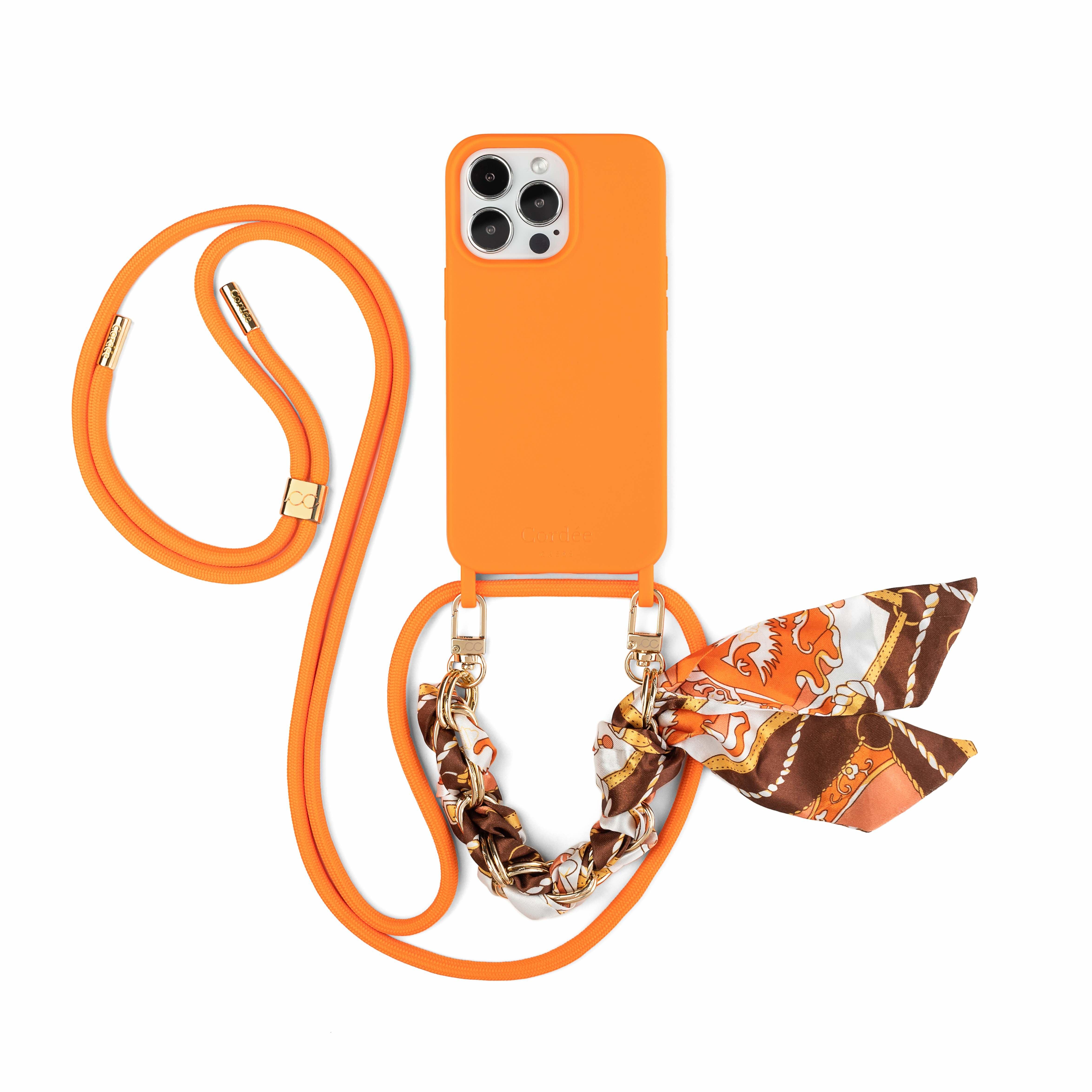 Cordée Cases Yellow / Orange Lima Phone Strap Set Orange In Yellow/orange