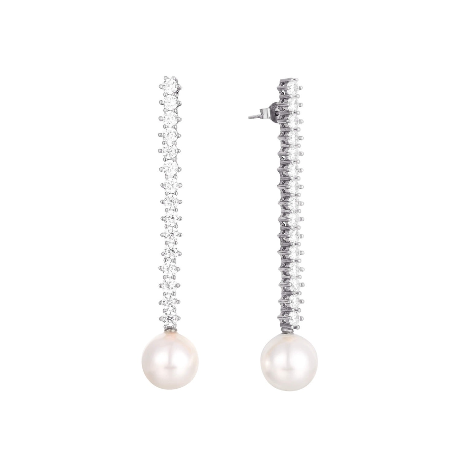 Women’s Ecoated Sterling Silver Pearl Drop Earrings Seol + Gold