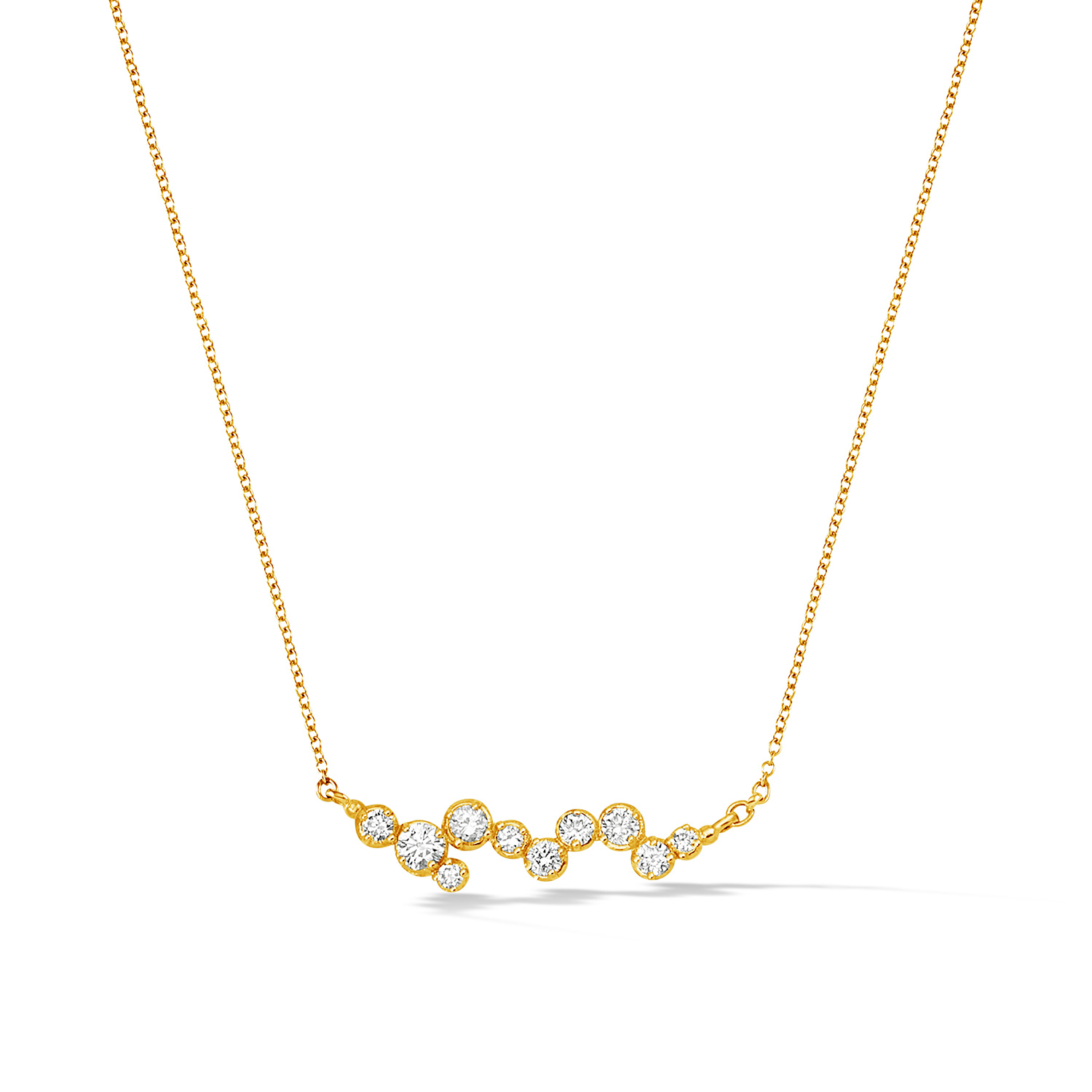 Dower & Hall Women's Fine Yellow Gold Stargazer Ten Diamond Pendant In Gold